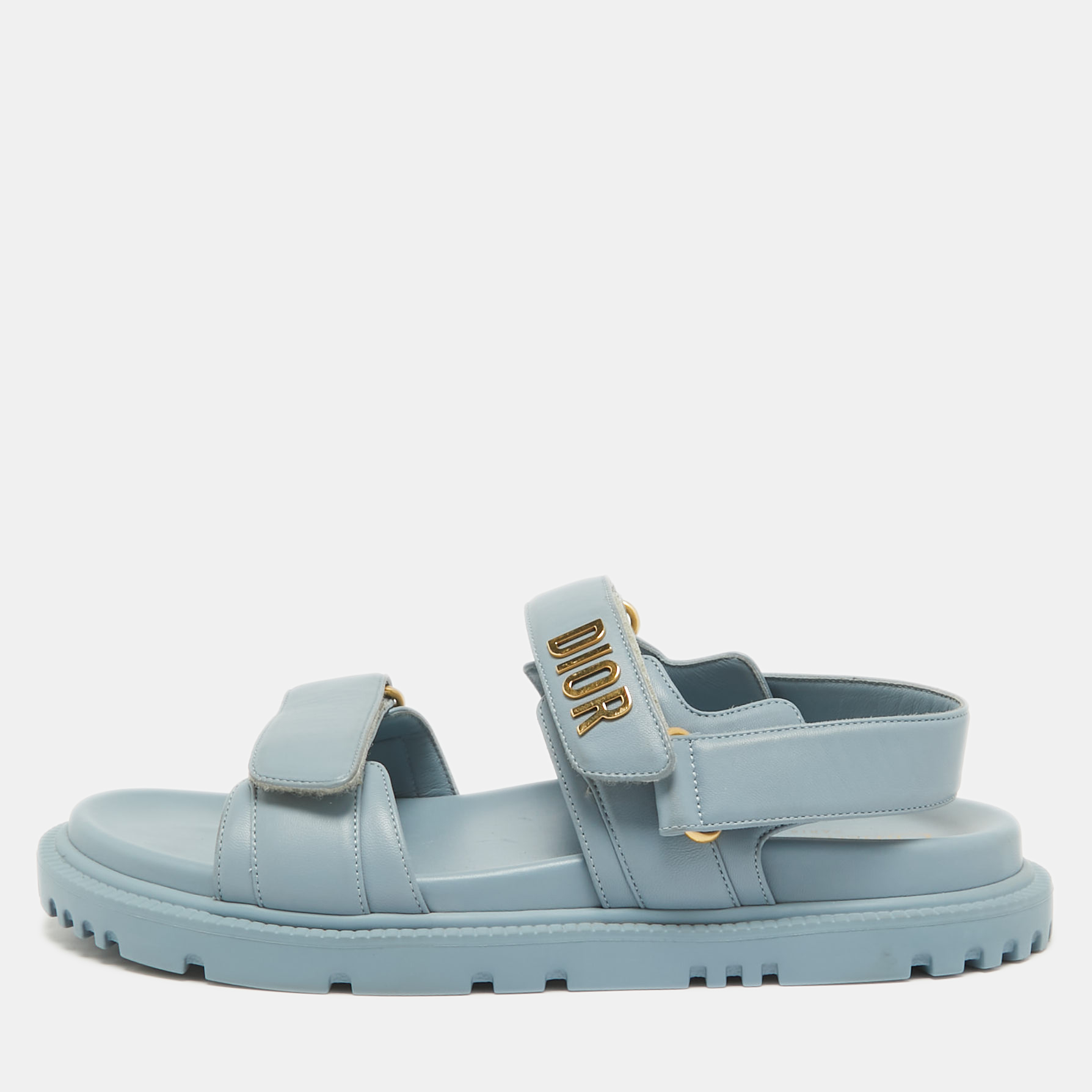 

Dior Blue Leather DiorAct Sandals Size