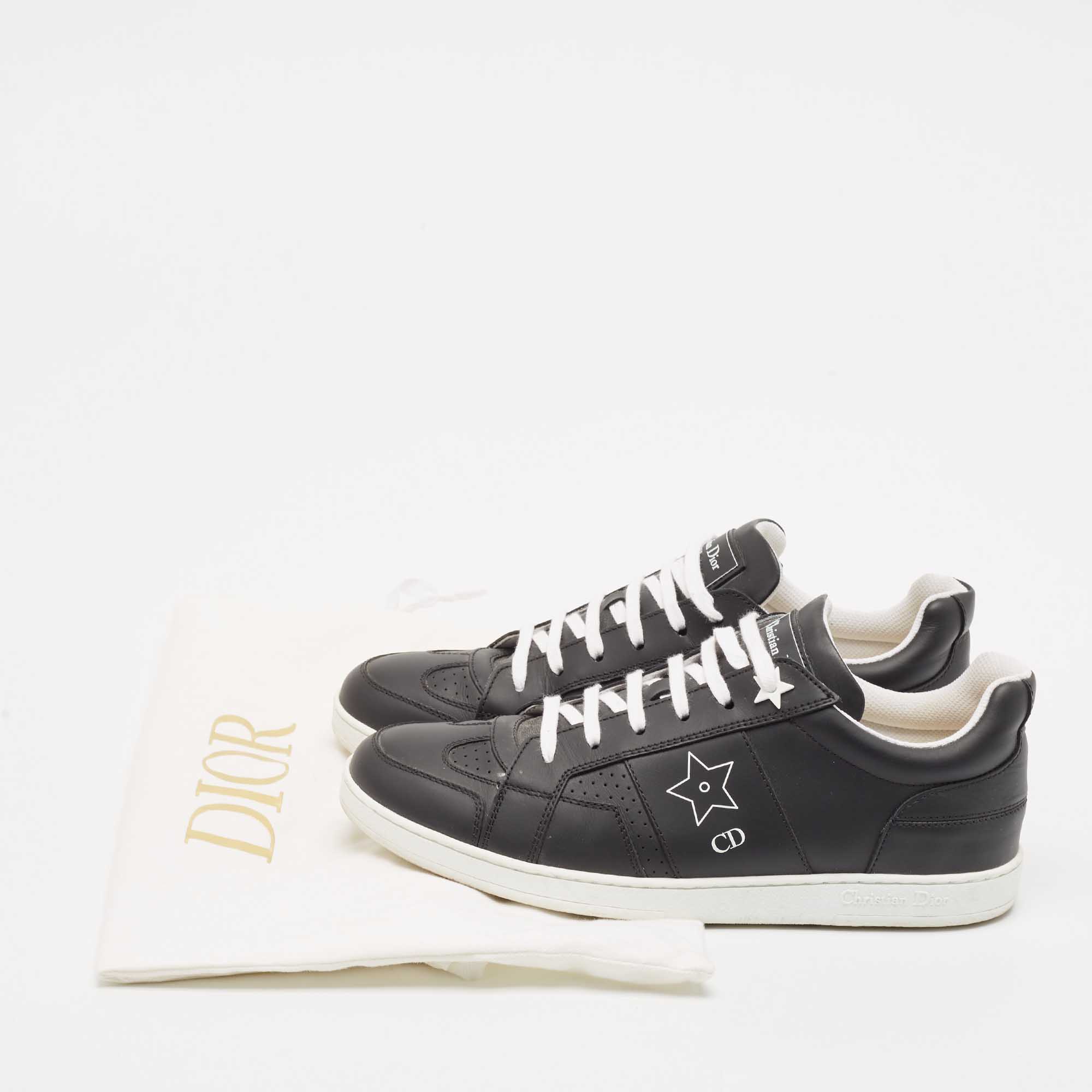 Dior Black Leather D-star Low Top Sneakers Size 39 