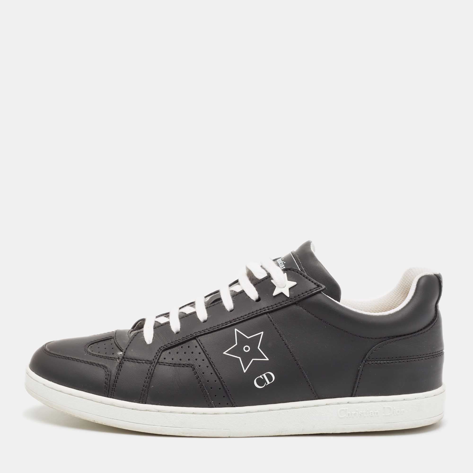 

Dior Black Leather D-star Low Top Sneakers Size