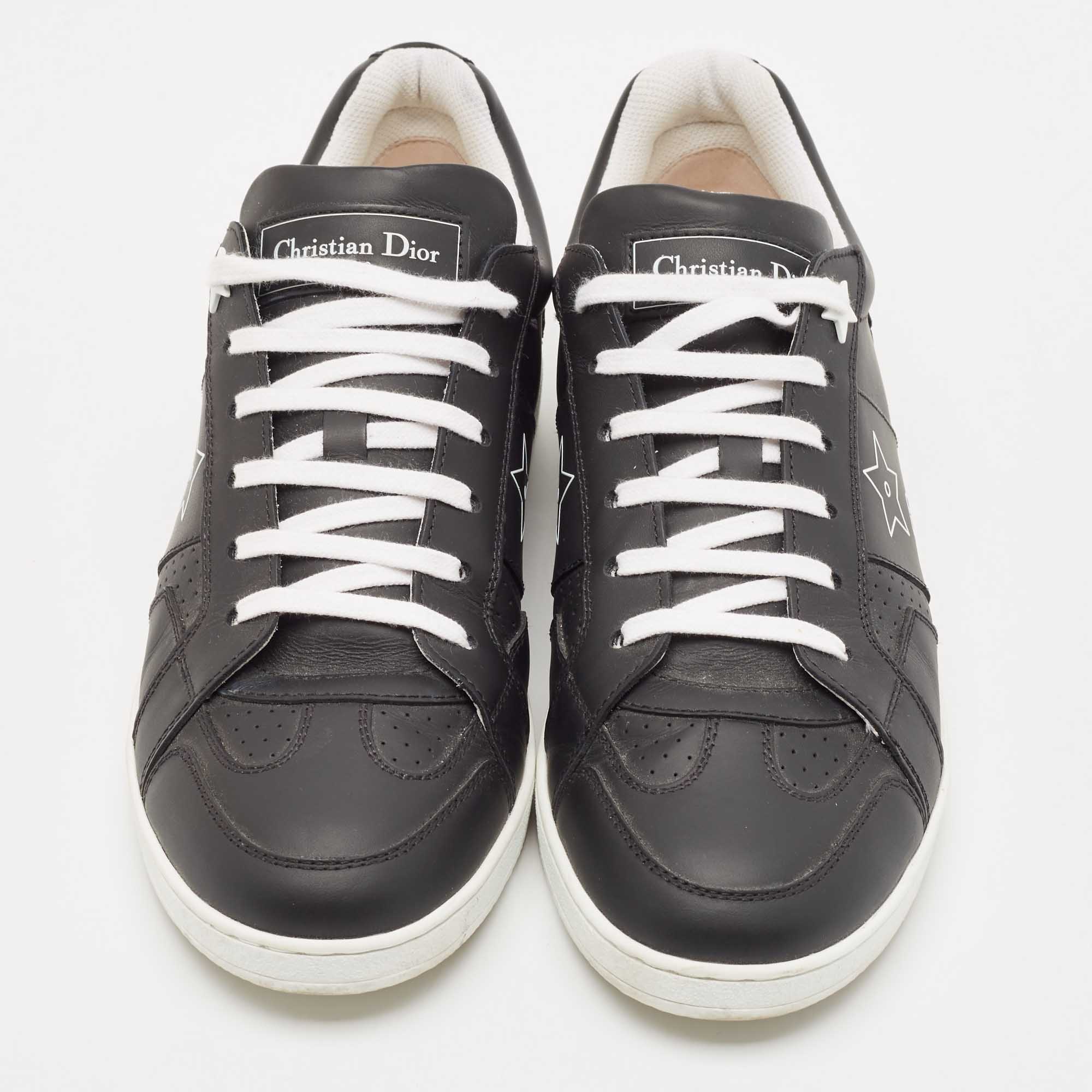 Dior Black Leather D-star Low Top Sneakers Size 39 