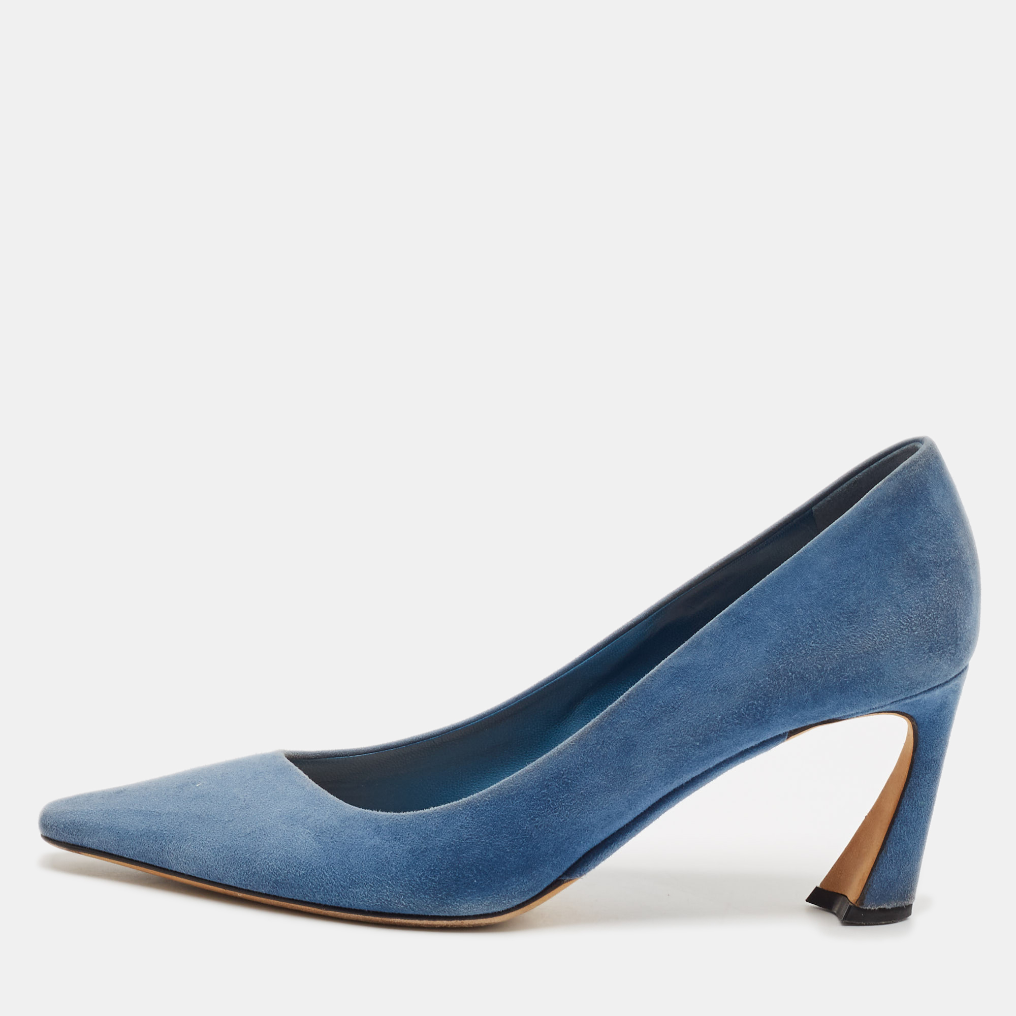 

Dior Blue Suede Pointed Toe Ombre Heel Pumps Size