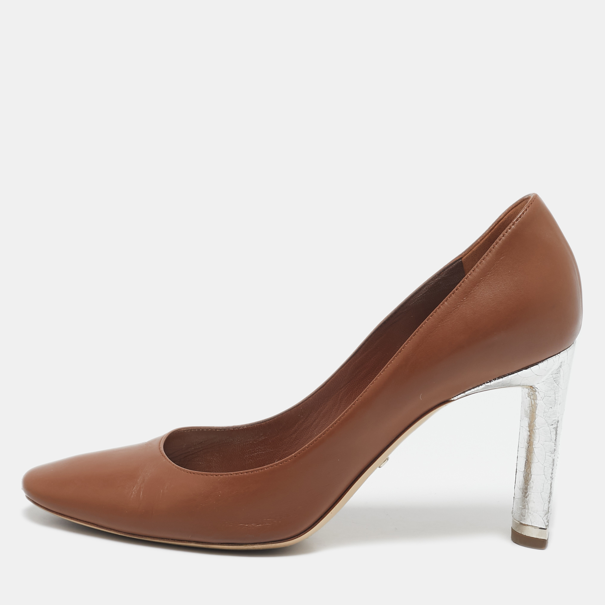 

Dior Brown/Silver Leather Savane Pumps Size