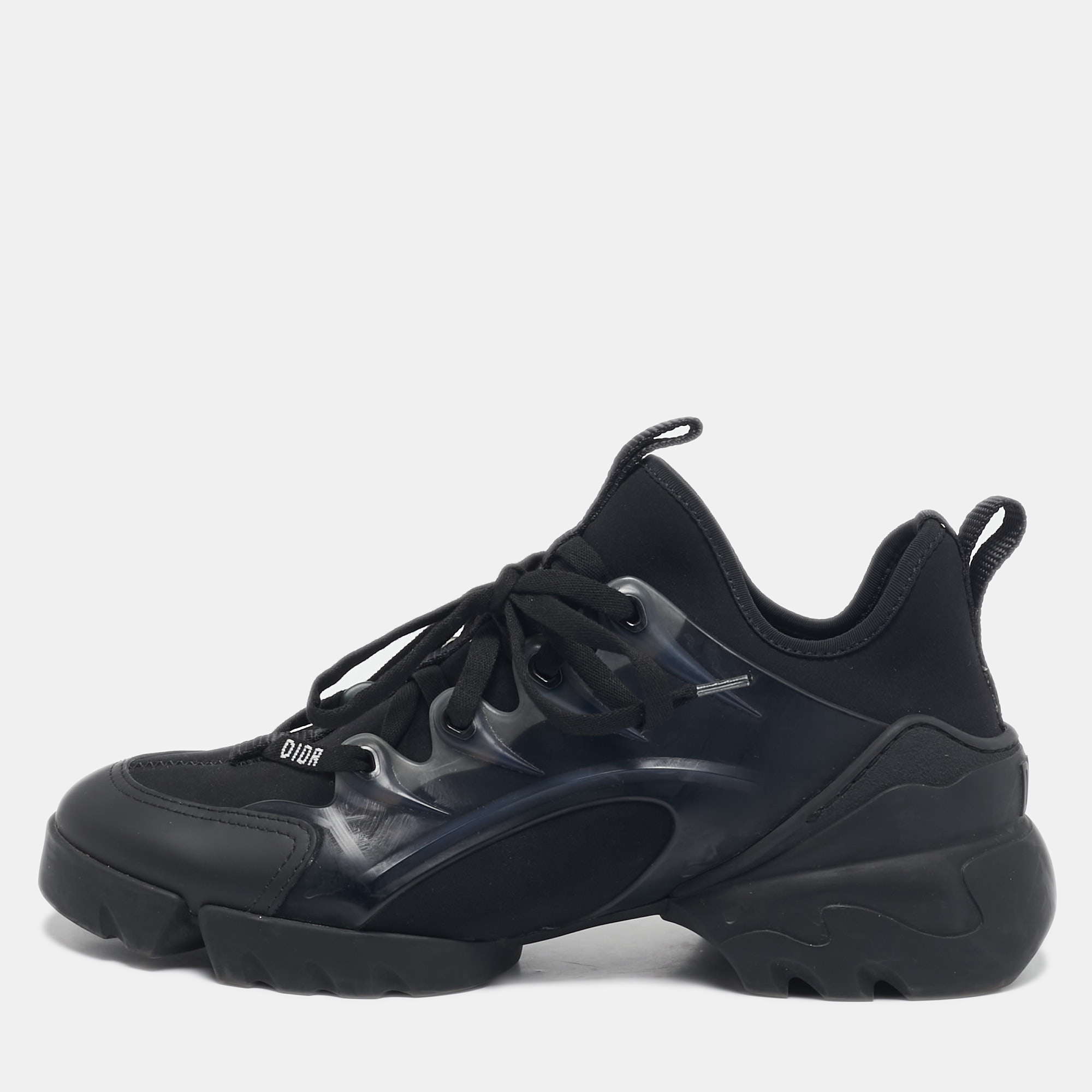 

Dior Black Rubber and Neoprene D-Connect Sneakers Size