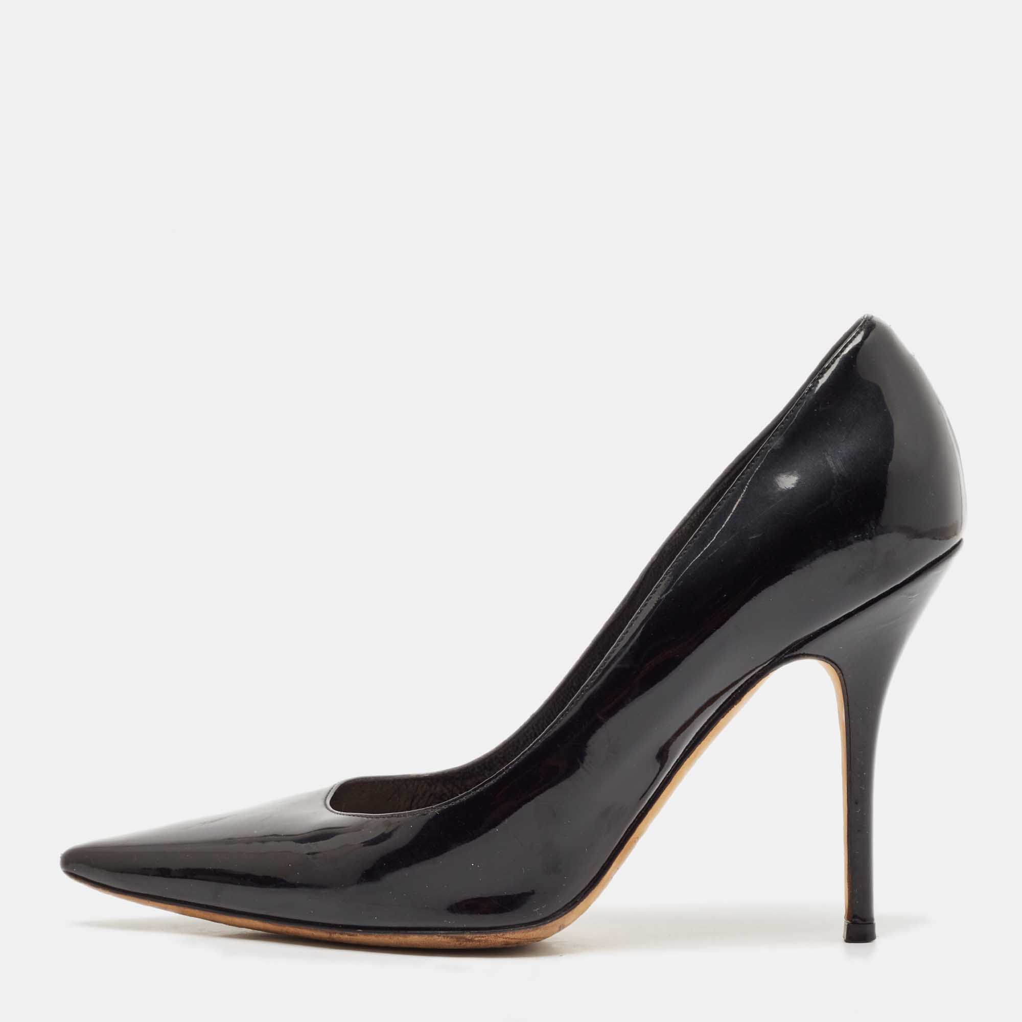 

Dior Black Patent Leather Pointed Toe Pumps Size