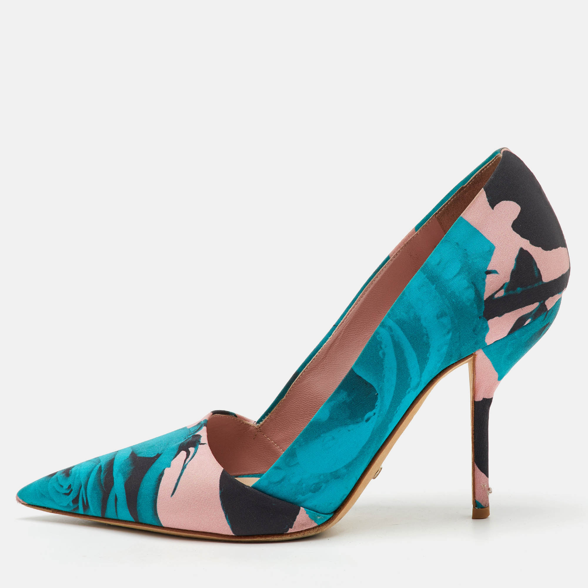 

Dior Multicolor Floral Print Fabric Decli Defile Pointed Toe Pumps Size