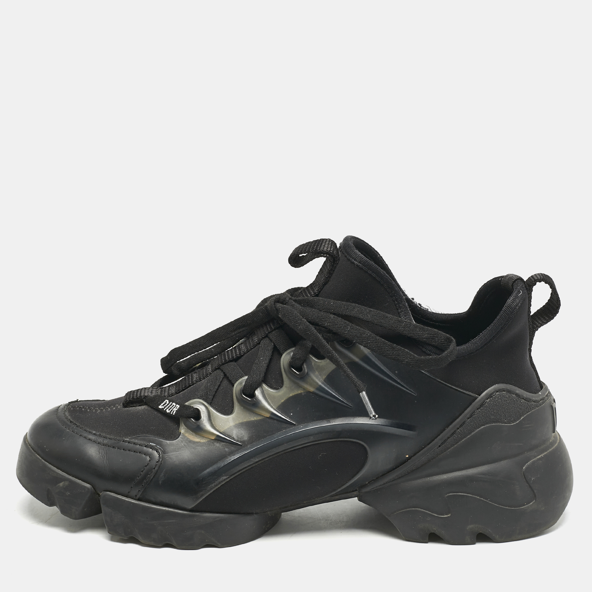 

Dior Black Leather and Neoprene D-Connect Sneakers Size
