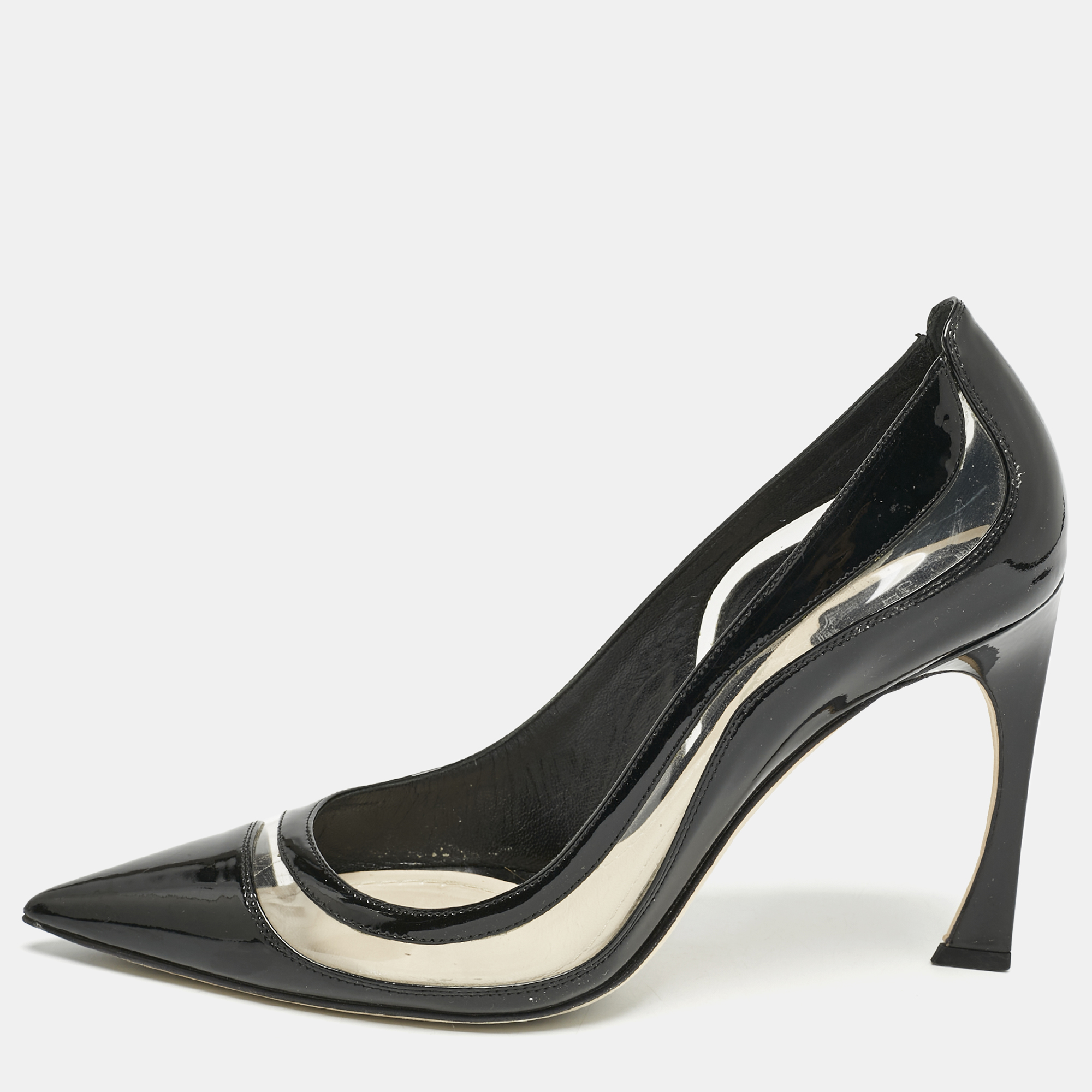 

Dior Black Patent Leather and PVC Pointed Toe Pumps Size