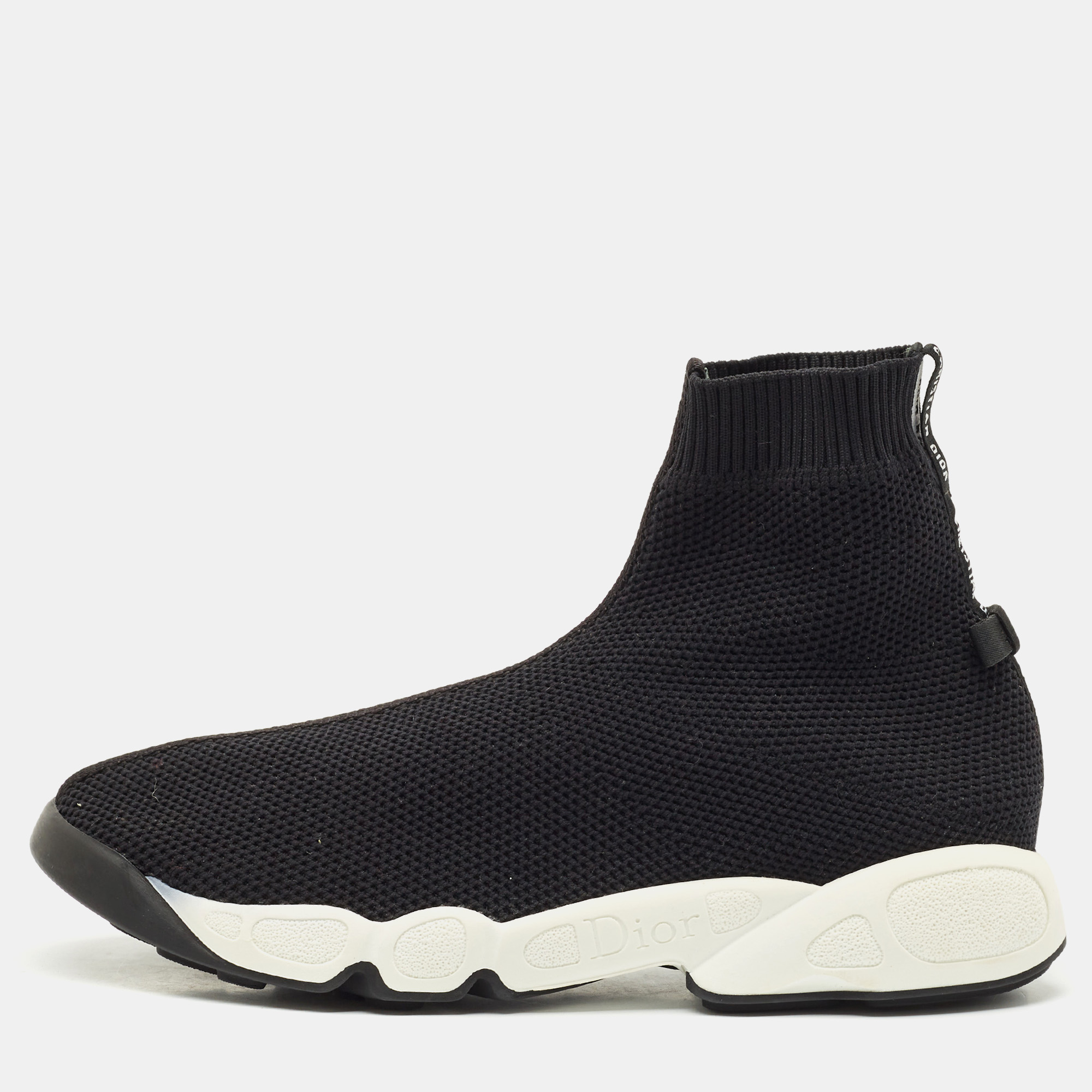 

Dior Black Knit Fabric Sock Slip On Sneakers Size