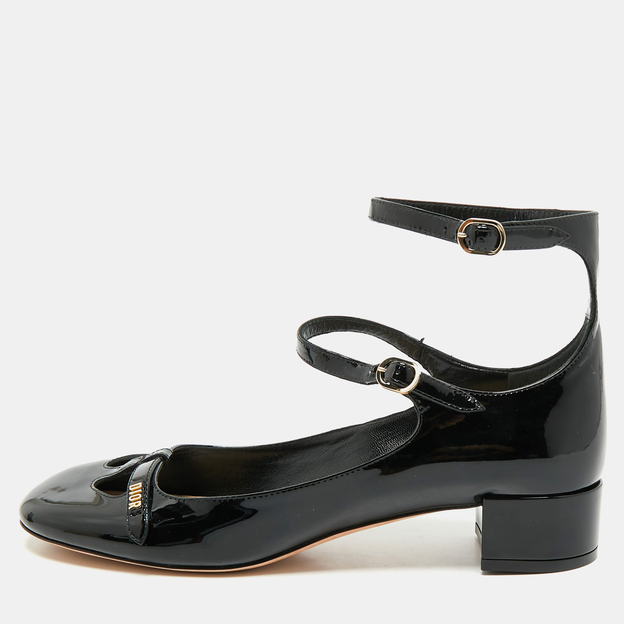 

Dior Black Patent Leather Aime Pumps Size