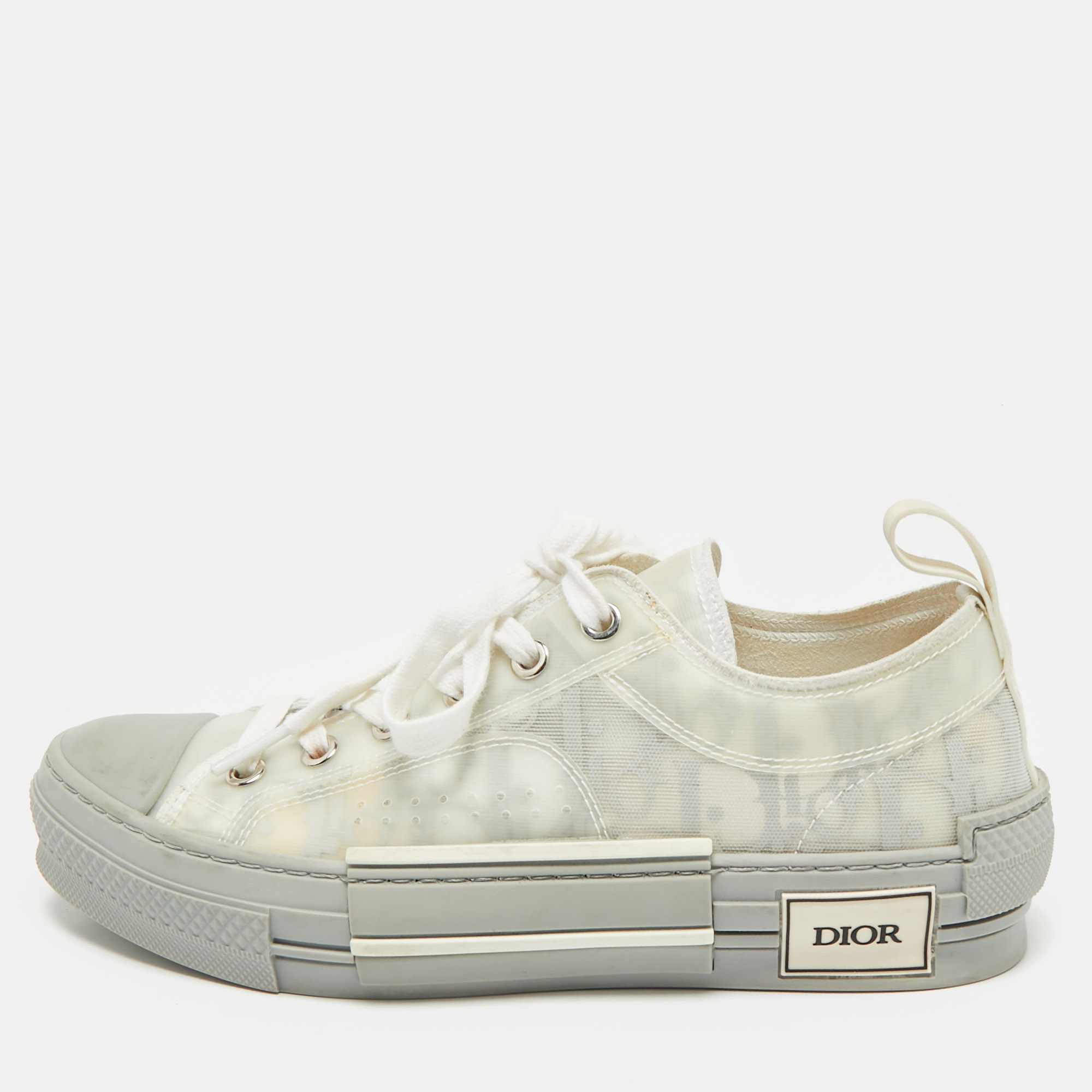 

Dior Grey Oblique Mesh and Rubber B23 Sneakers Size