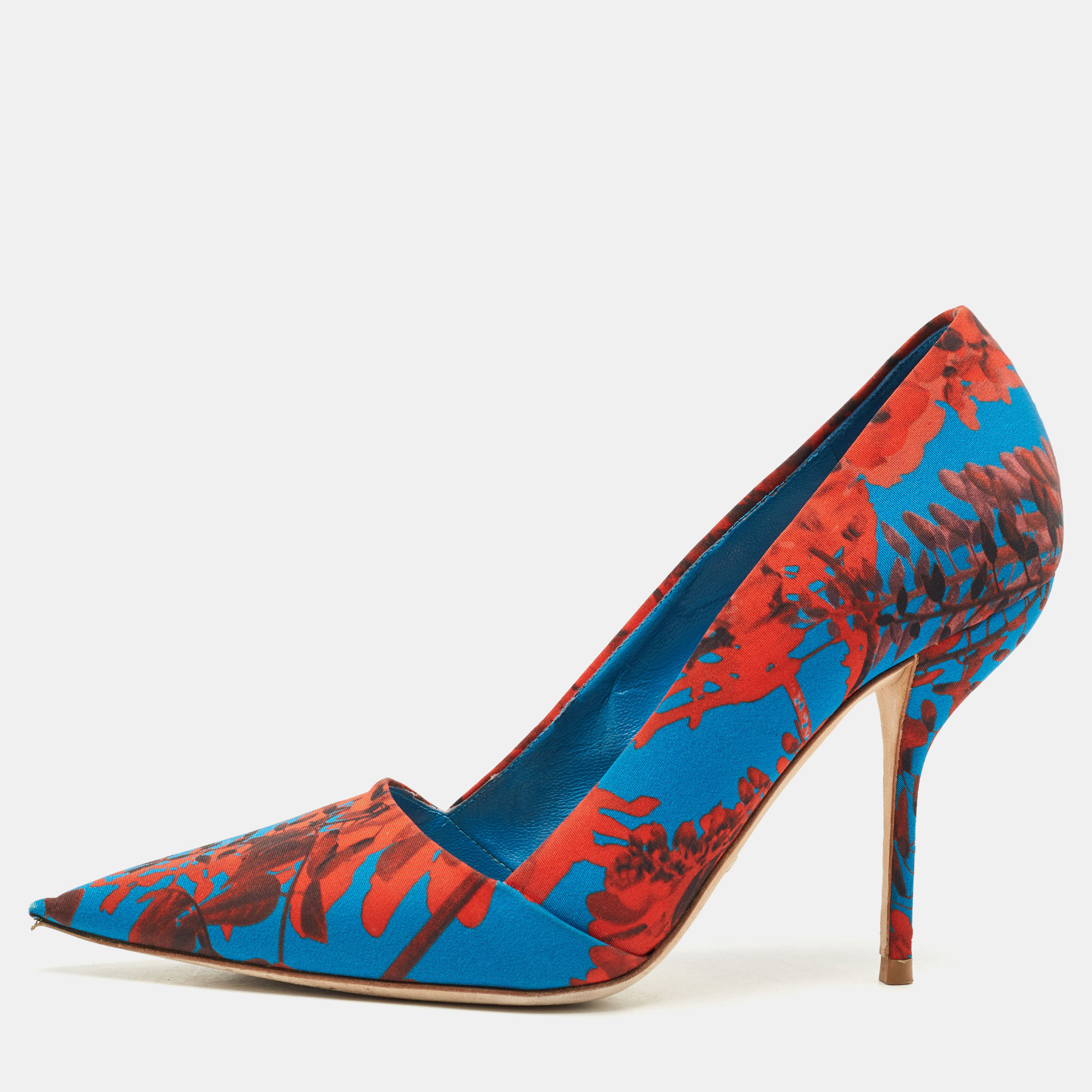 

Dior Multicolor Printed Fabric Pointed Toe Pumps Size