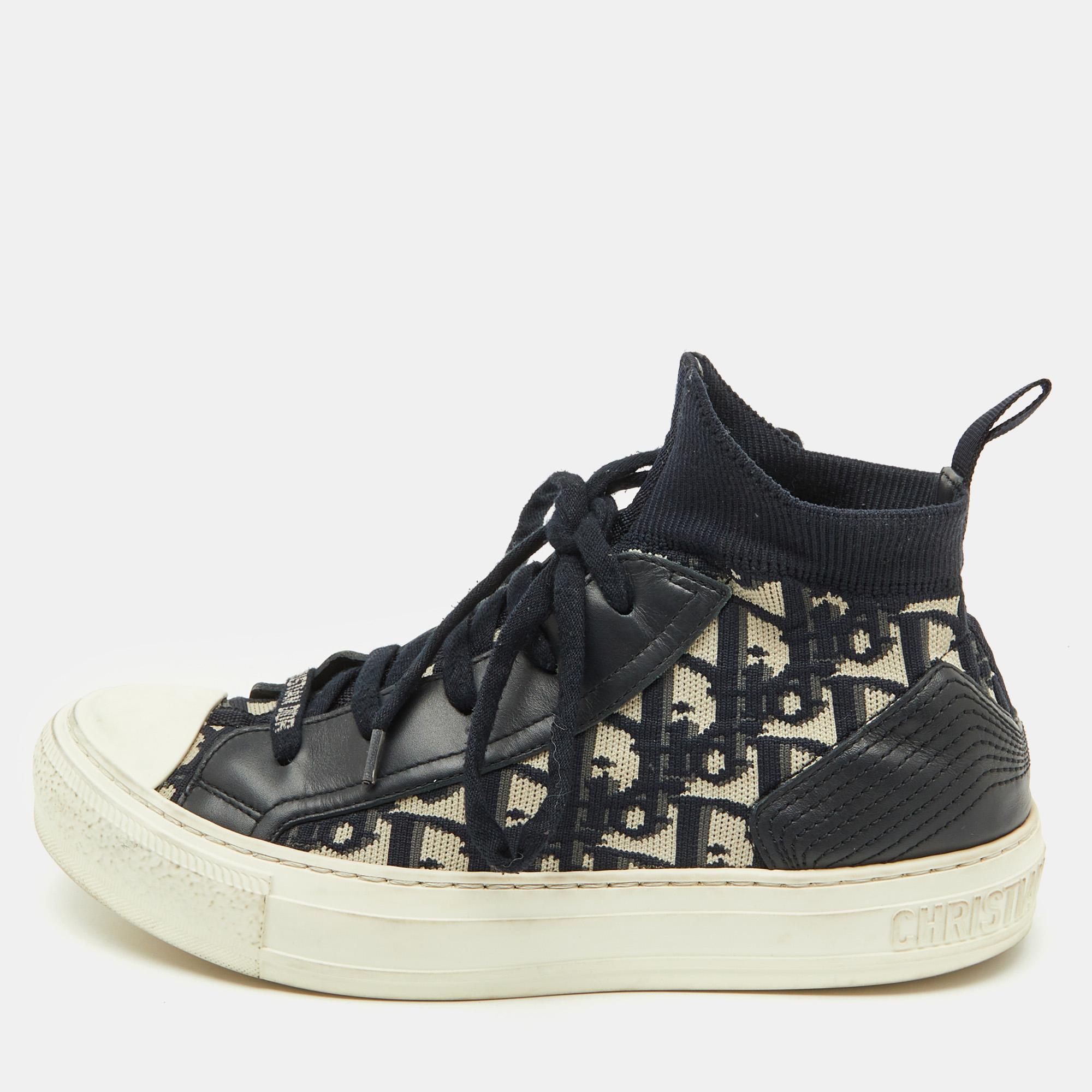 Pre-owned Dior Lace Up Sneakers Size 37 In Blue
