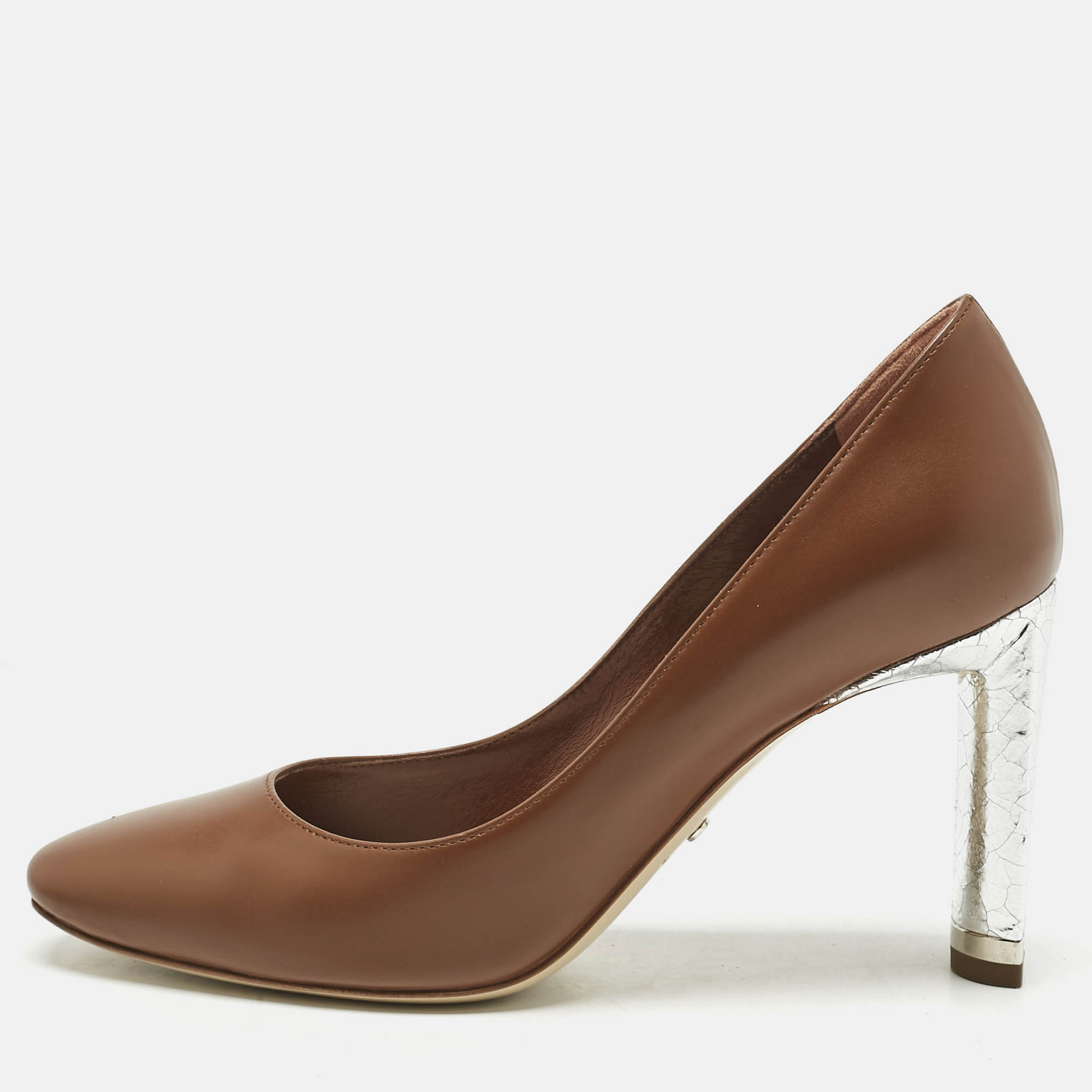 

Dior Brown Leather Round Toe Pumps Size