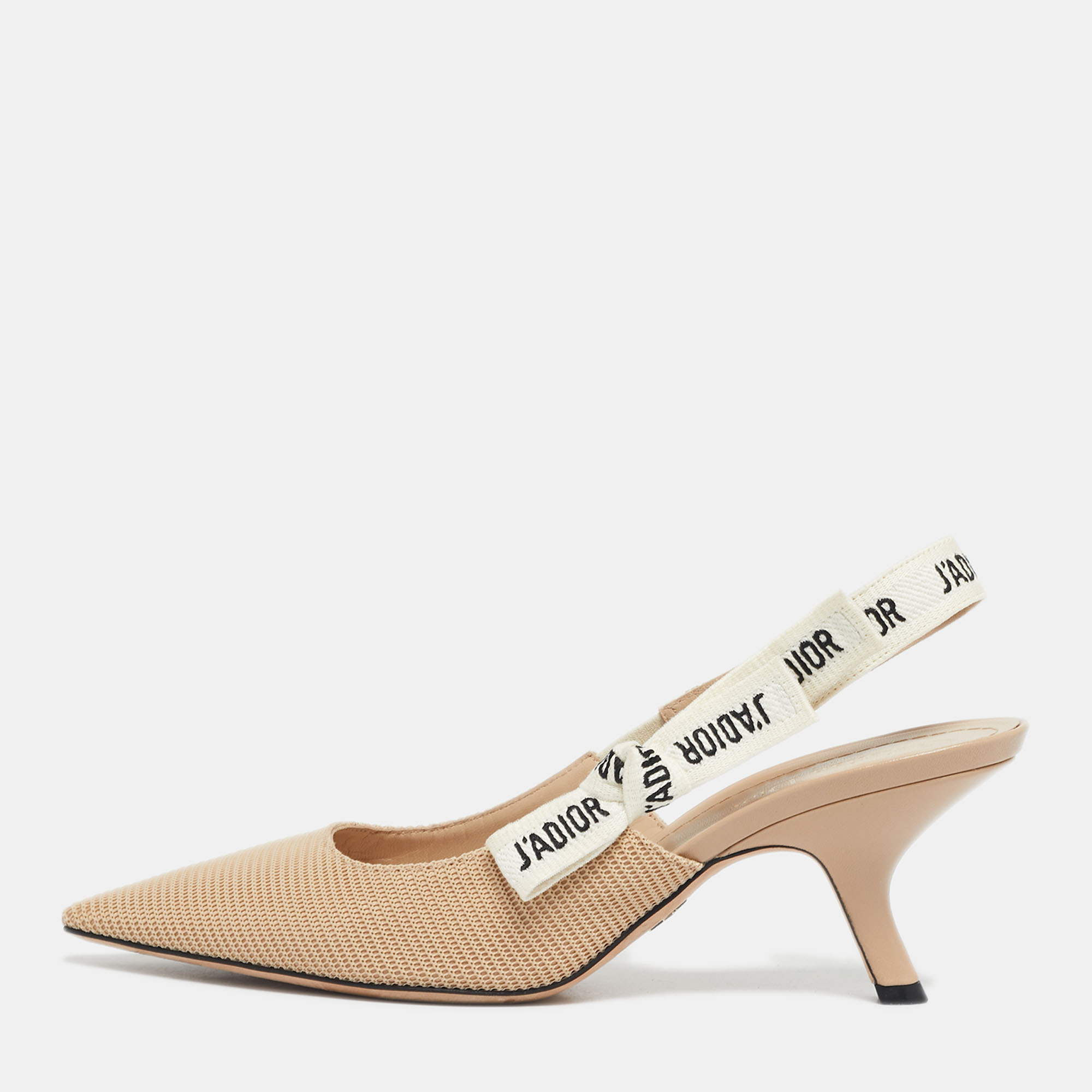 

Dior Beige Fabric J'Adior Slingback Pumps Size