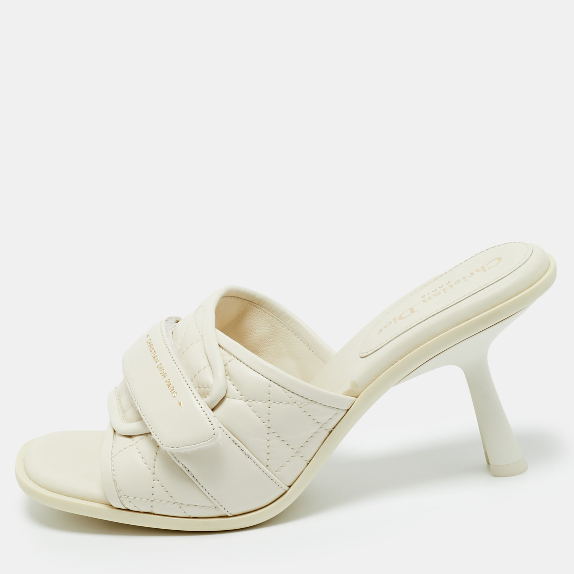 Pre-owned Dior Evolution Slide Sandals Size 41 In White