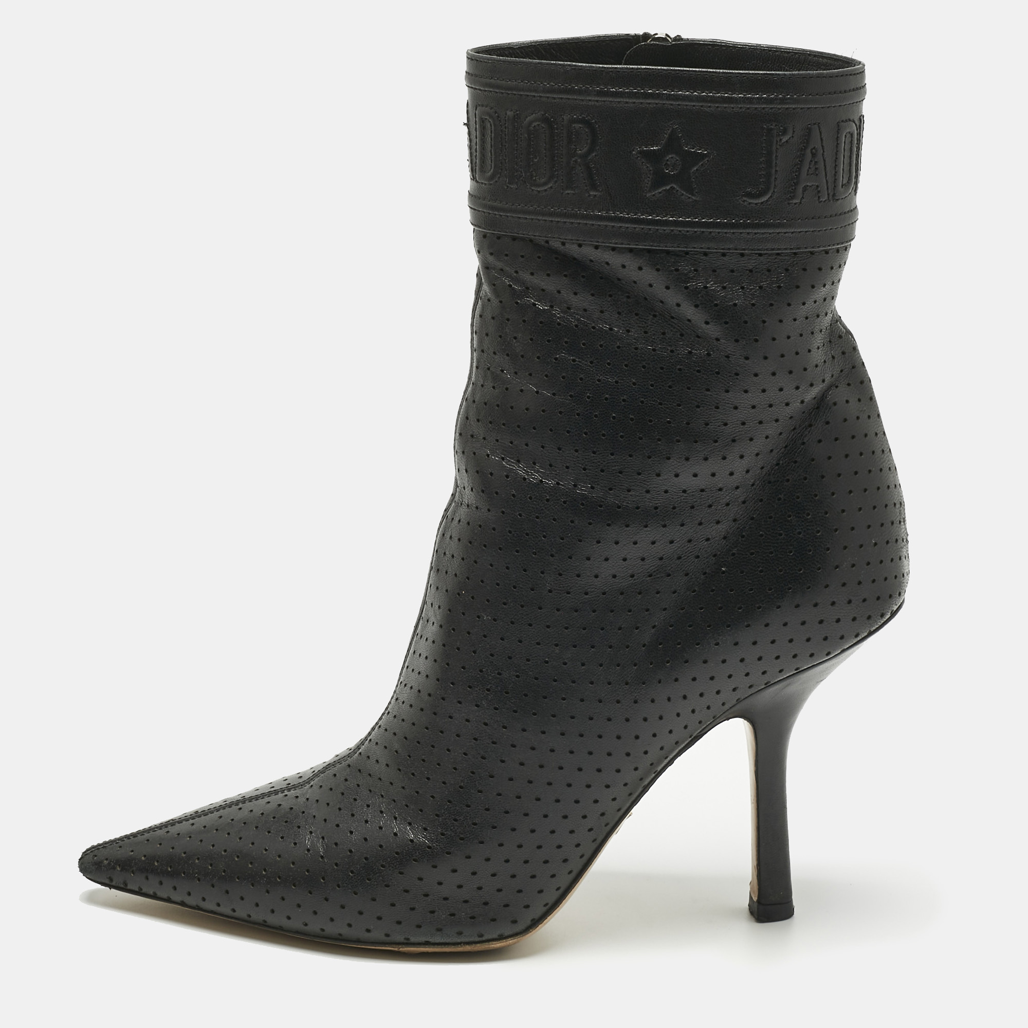 

Dior Black Leather J'Adior Ankle Length Boots Size