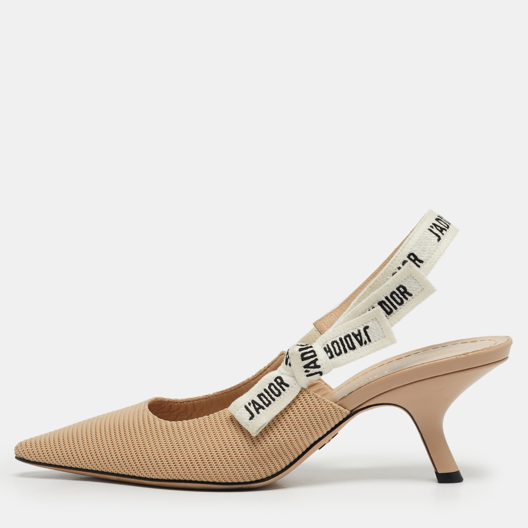 

Dior Beige Fabric J'Adior Slingback Pumps Size