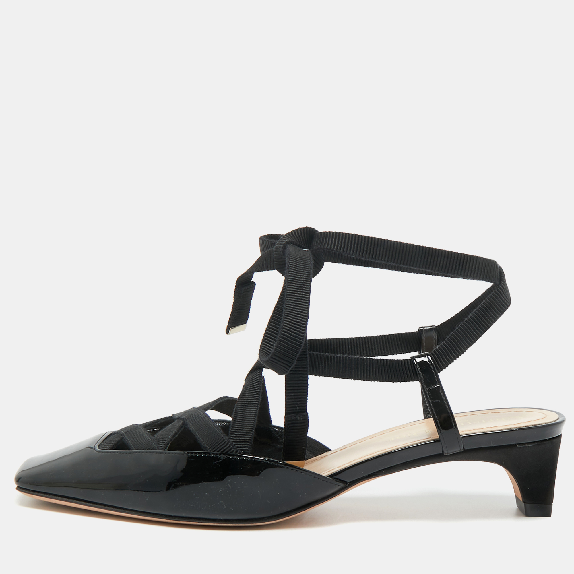 

Dior Black Patent Leather and Satin D-Envol Pumps Size
