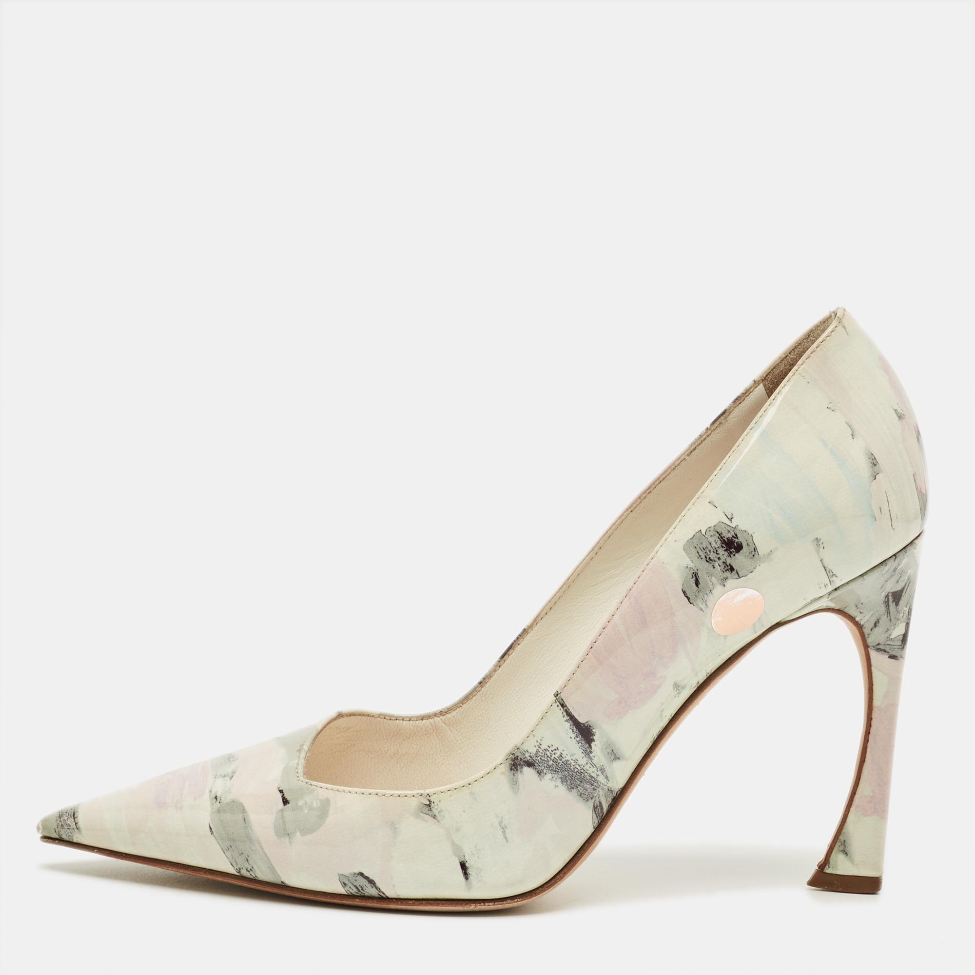 Pre-owned Dior Essence Pointed Toe Pumps Size 37.5 In Multi
