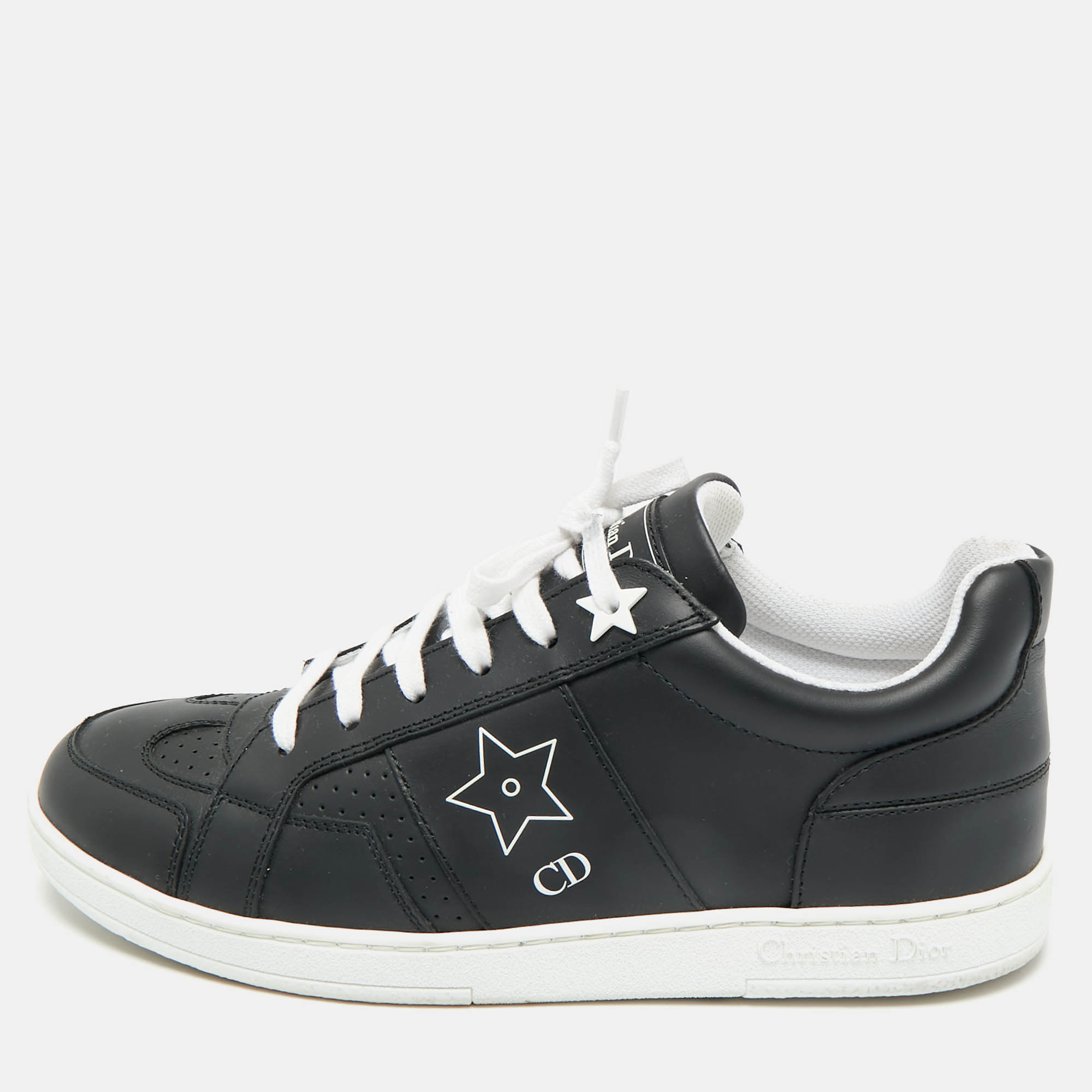 

Dior Black Leather D-star Lace Up Sneakers Size