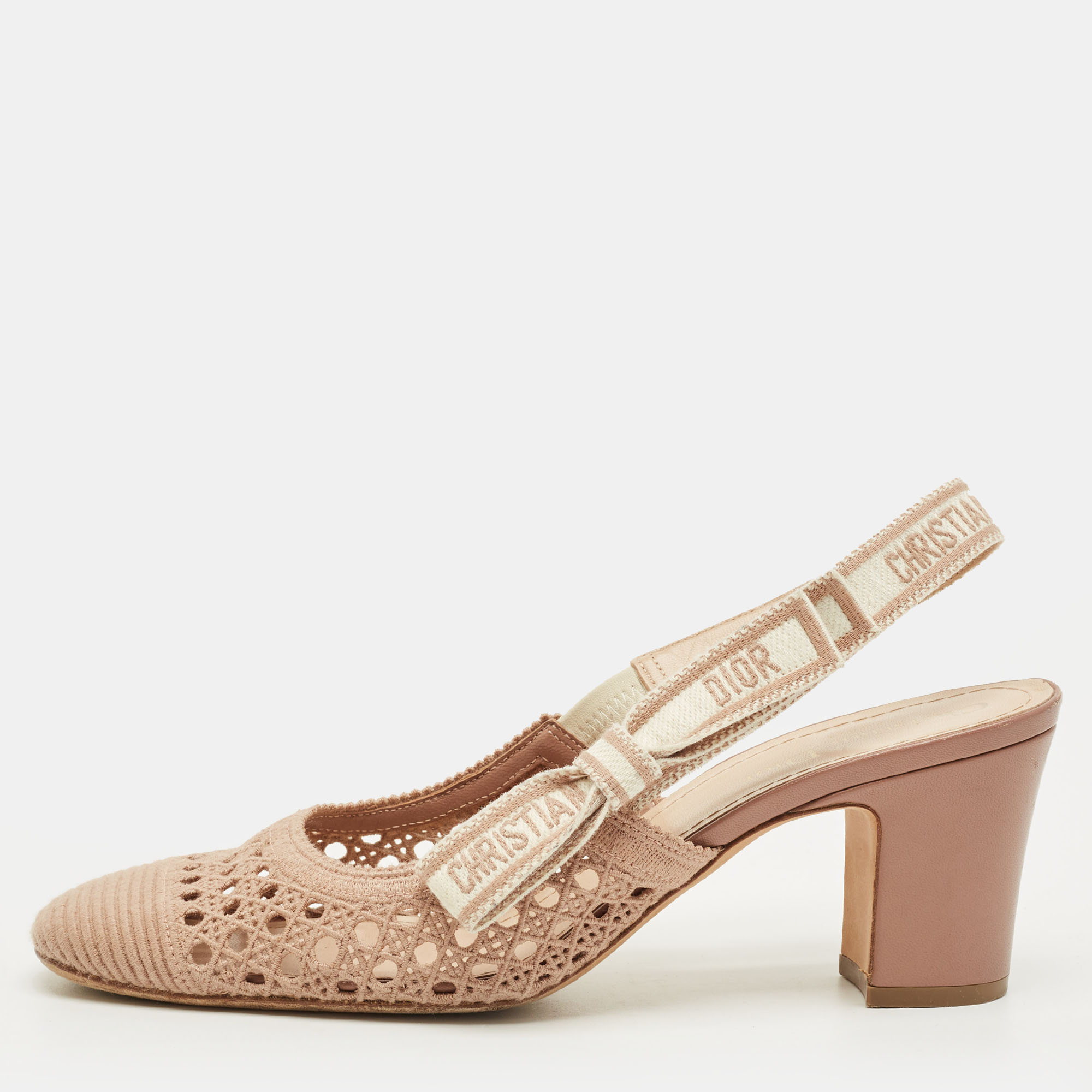 

Dior Beige Fabric D-moi Slingback Pumps Size