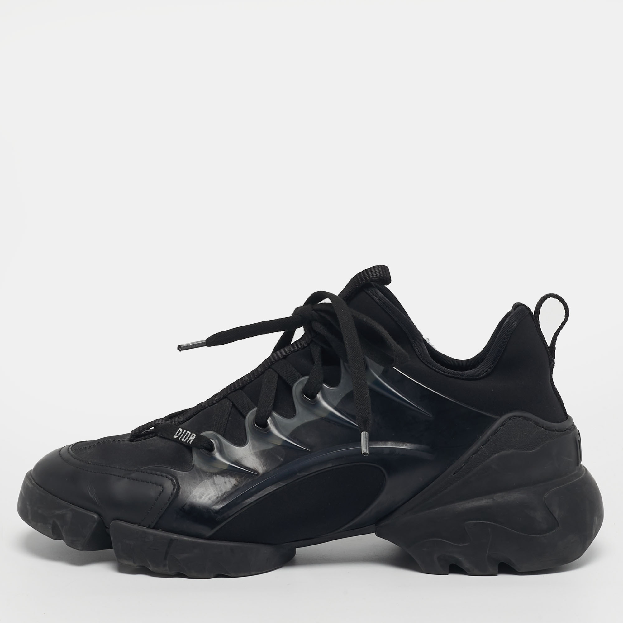 

Dior D-Connect Size  Black Neoprene and PVC Low Top Sneakers
