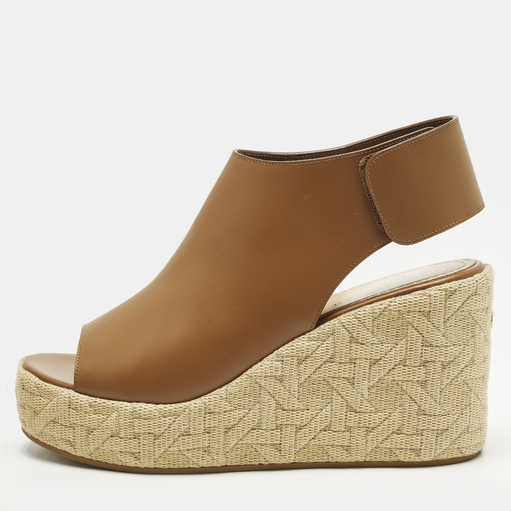 

Dior Attitude Size  Brown Leather Wedge Sandals