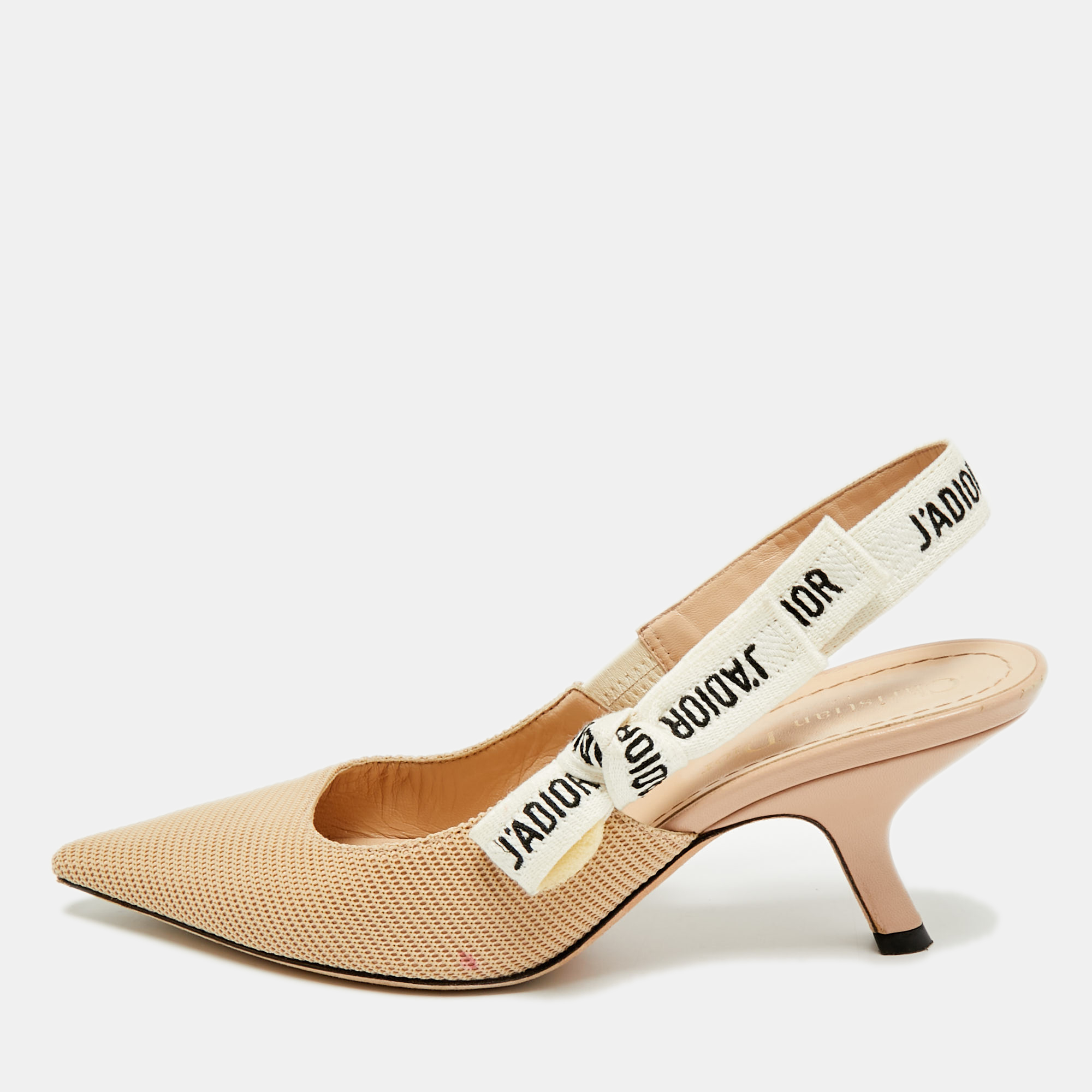 

Dior J'Adior Size  Beige Fabric Slingback Pumps