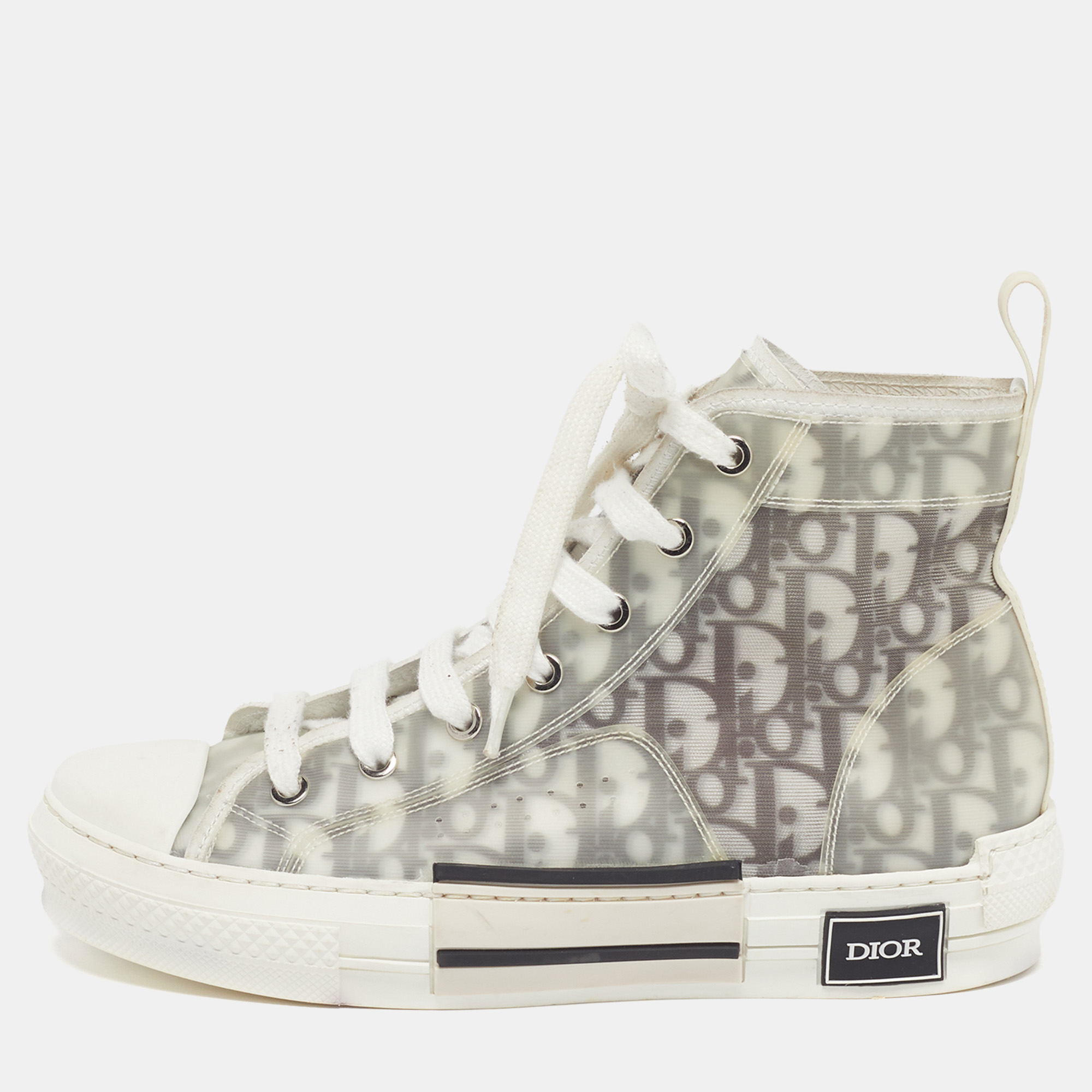 

Dior B23 Size  Grey/Transperent Mesh and PVC High Top Sneakers