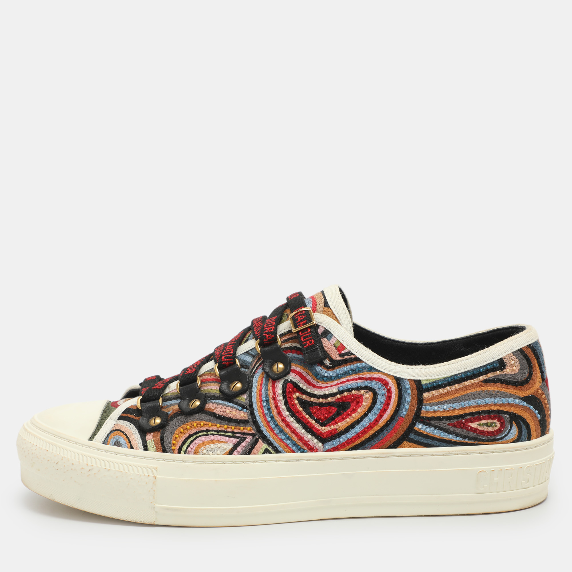 

Dior Walk'n'Dior Size 38 Multicolor Beads and Fabric Low Top Sneakers