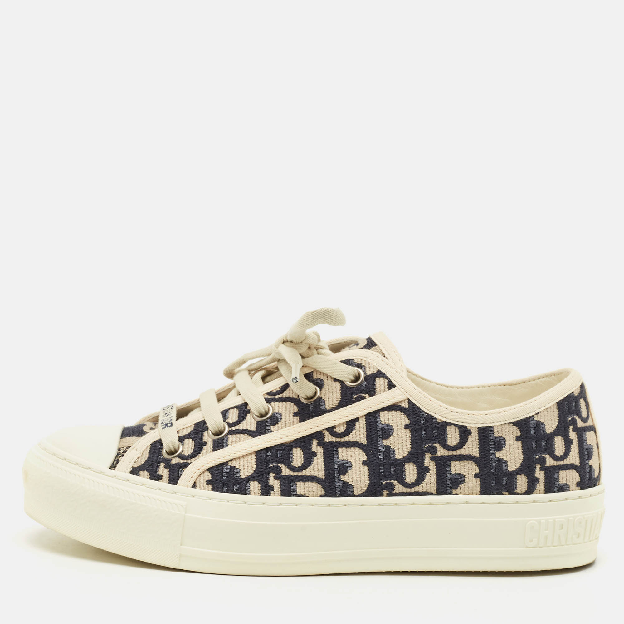 

Dior Walk'n'Dior Size  Navy Blue Canvas Low Top Sneakers