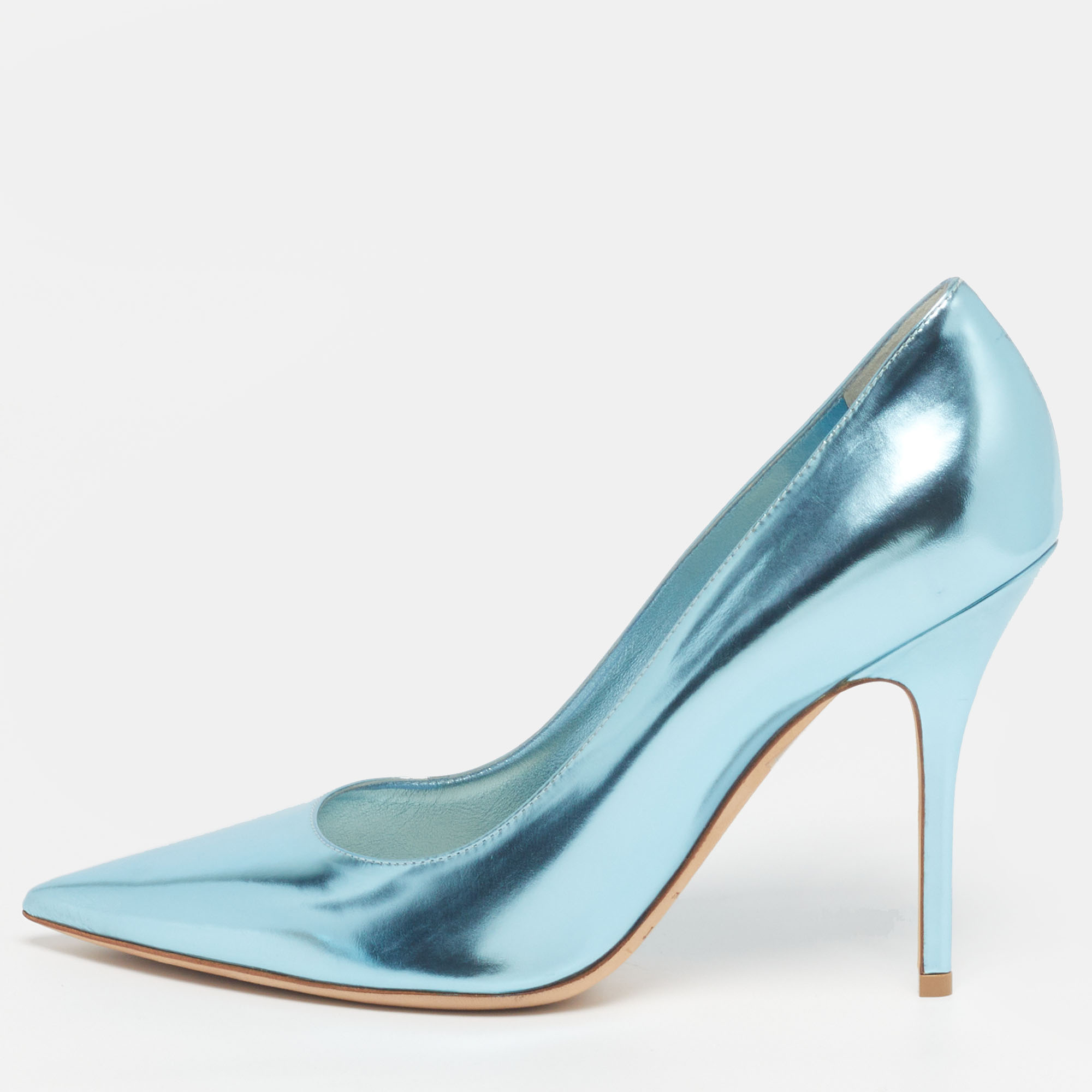 

Dior Cherie Size  Blue Leather Pointed Toe Pumps