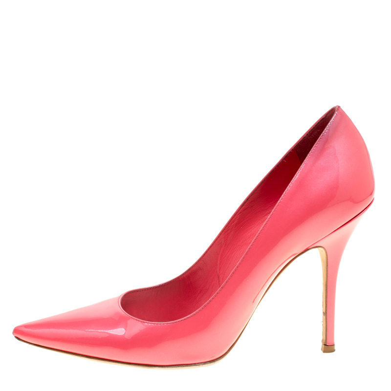 

Dior Pink Patent Leather Pointed Toe Pumps Size 38