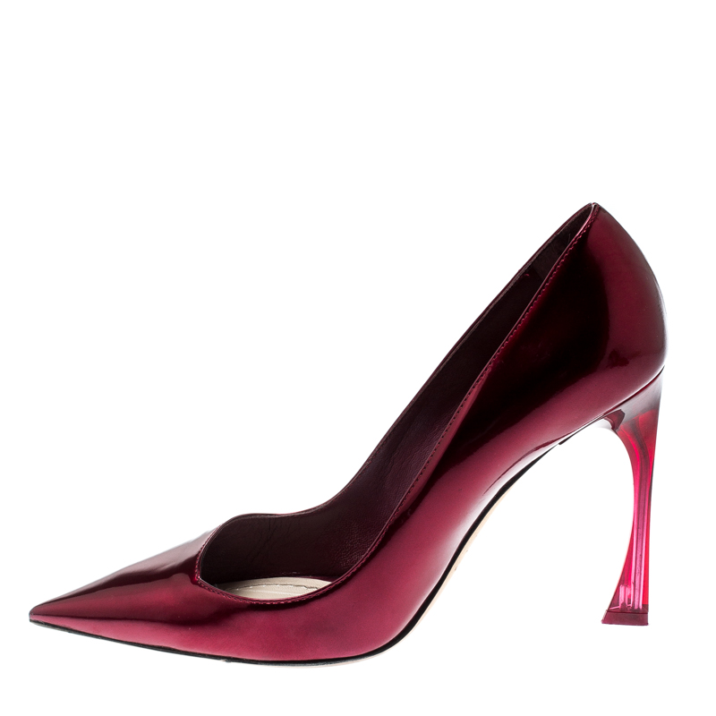 

Dior Burgundy Patent Leather Pointed Toe Pumps Size