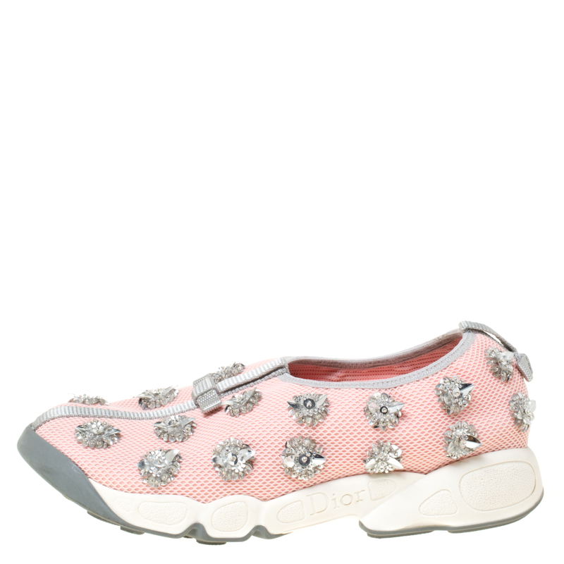 

Dior Two Tone Embellished Fusion Sneakers Size, White