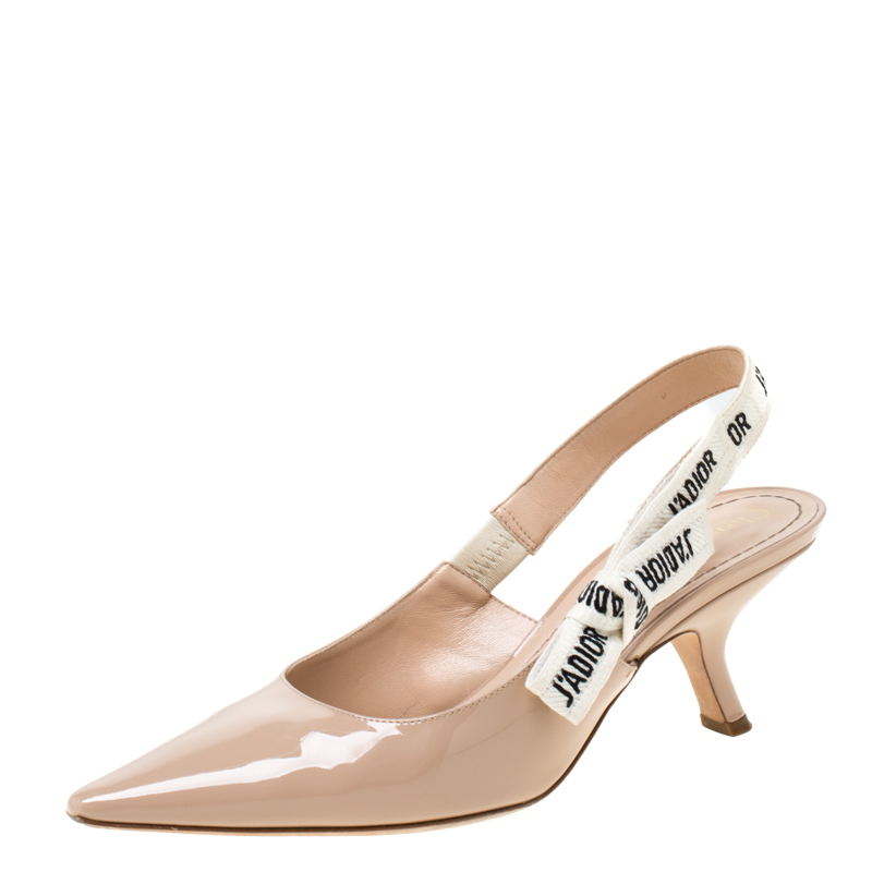 dior slingback beige