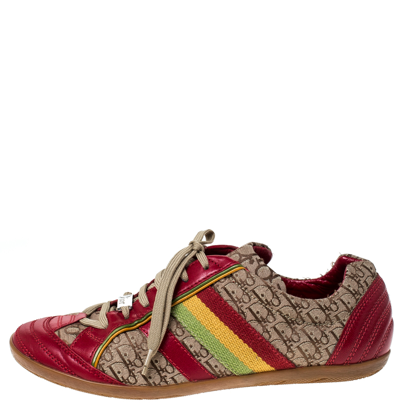 

Dior Multicolor Diorissimo Canvas and Leather Low Top Sneakers Size
