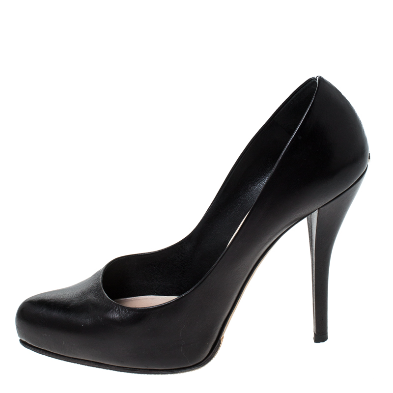 

Dior Black Leather Miss Dior Pointed Toe Pumps Size