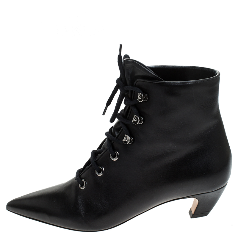 

Dior Black Leather I Dior Pointed Toe Boots Size
