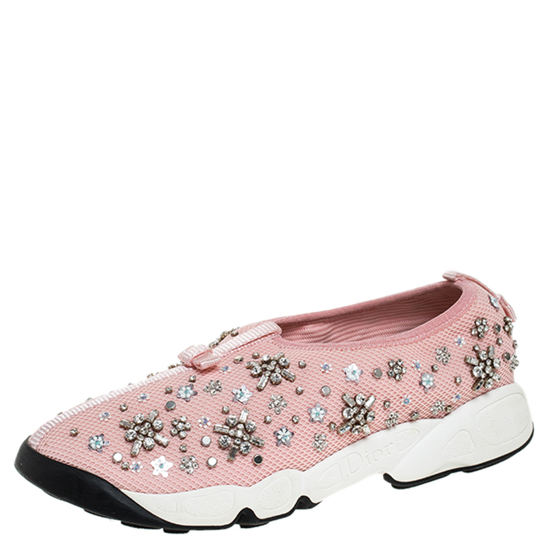 pink floral sneakers