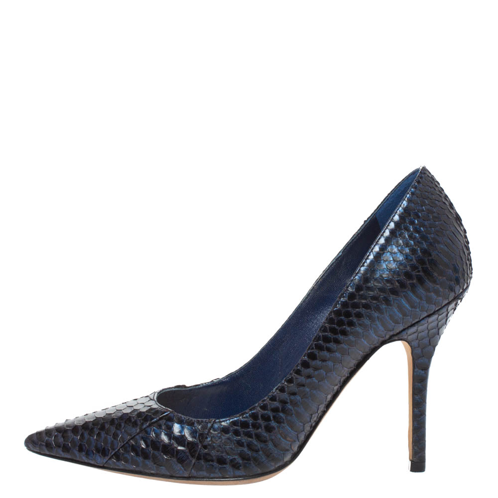 

Dior Blue Python Leather Pointed Toe Pumps Size