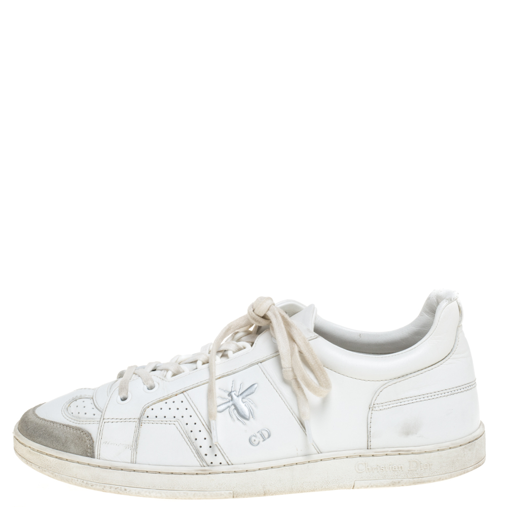 

Dior White Leather D-Bee Low Top Sneakers Size