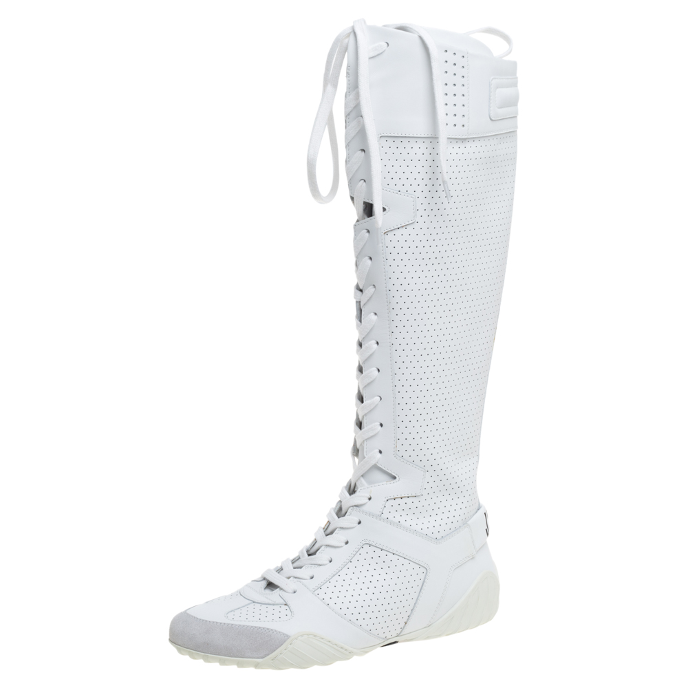 knee high lace up sneakers