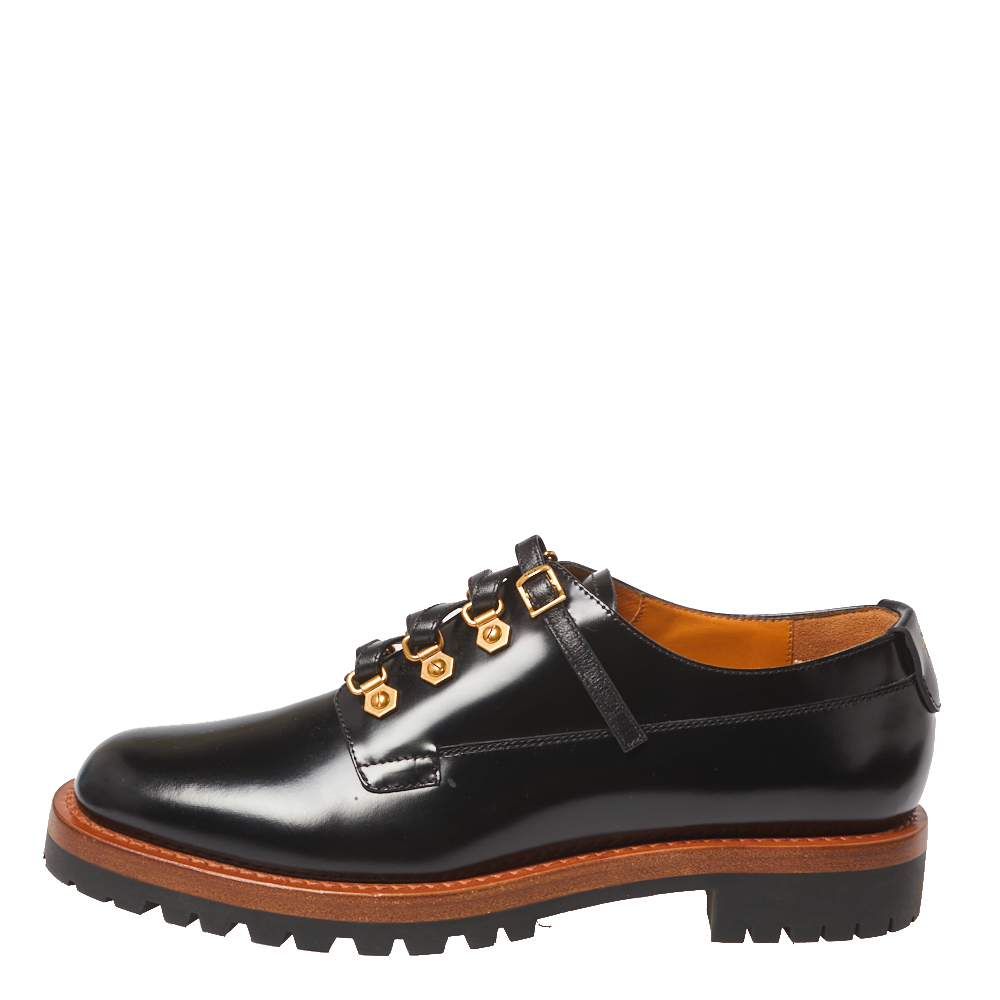 

Dior Black Leather Lace Up Derby Size