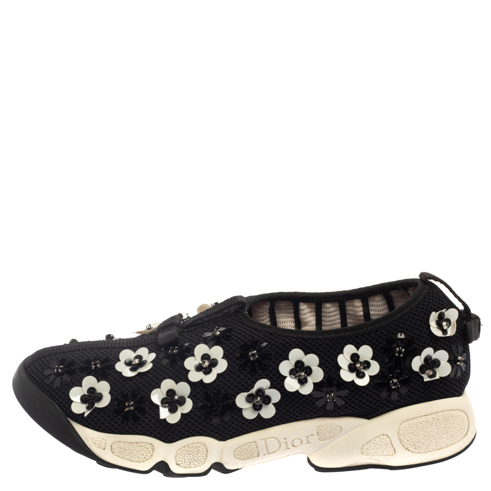 

Dior Black Embellished Mesh Fabric Fusion Sneakers Size
