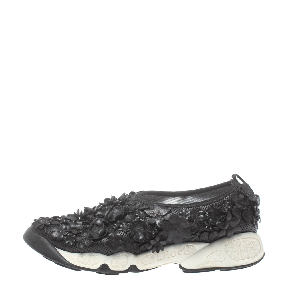 

Dior Black Leather Fusion Low Top Sneakers Size