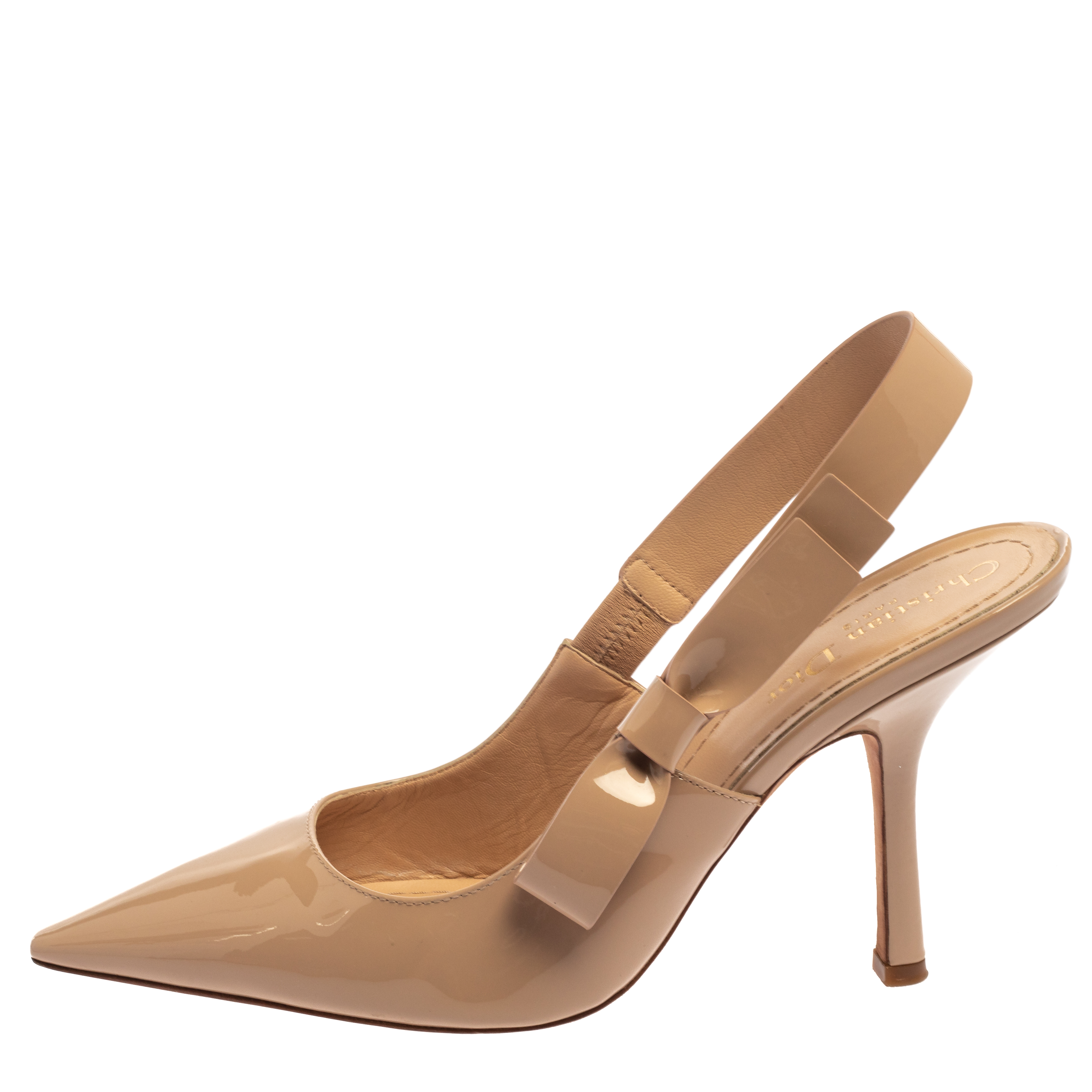 

Dior Nude Patent Leather Sweet D J'adior Pumps Size, Beige
