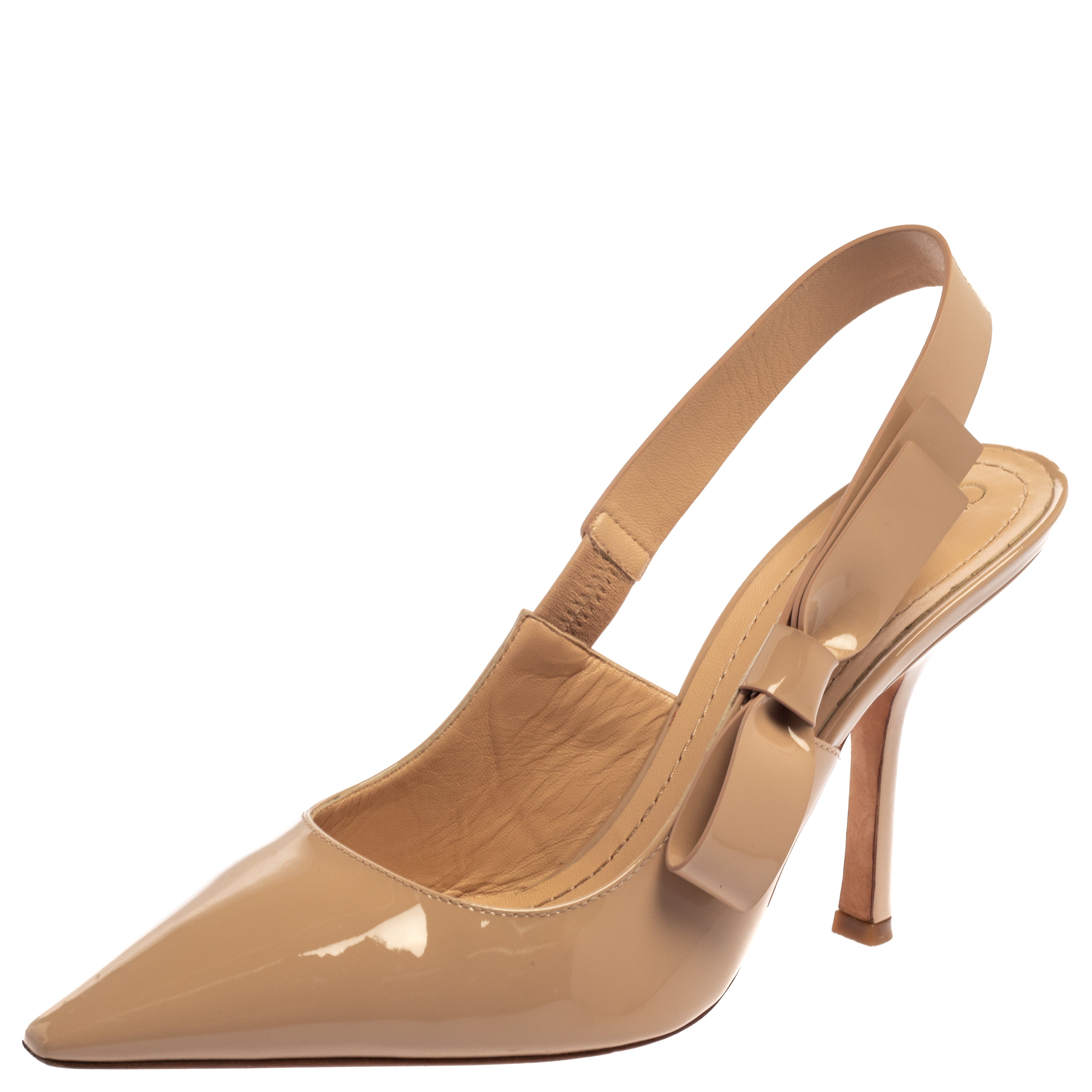 DIOR NUDE PATENT LEATHER SWEET D J'ADIOR PUMPS SIZE 40