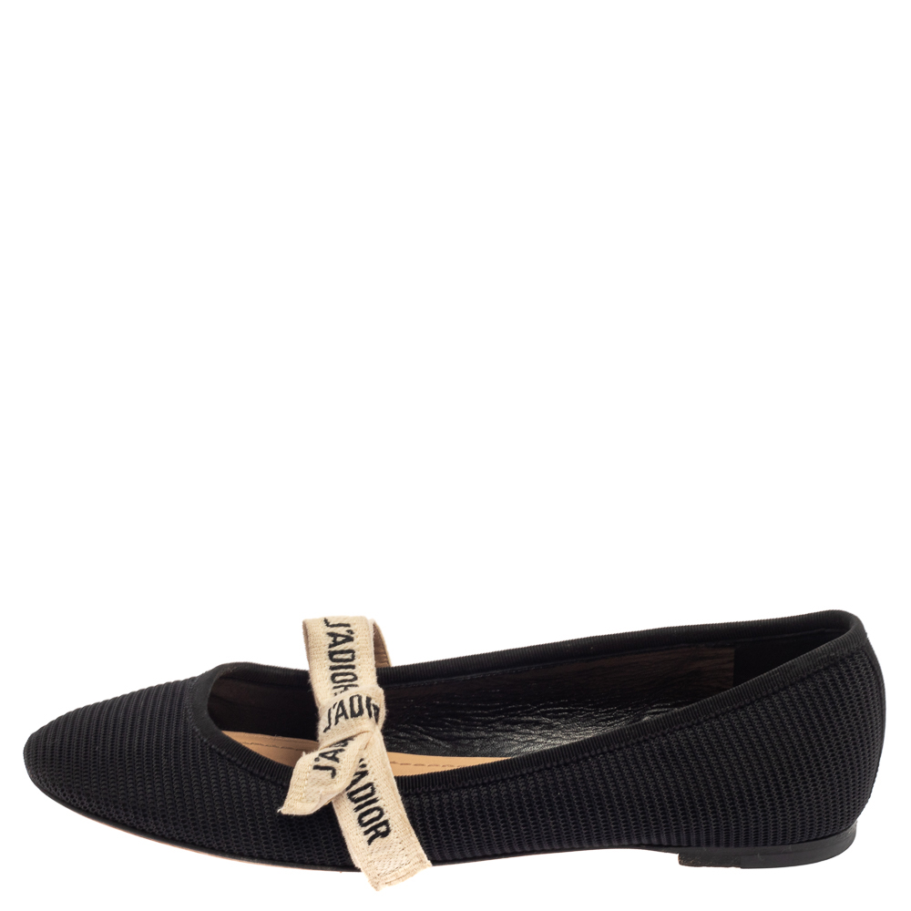 

Dior Black Fabric Ballerina Flat Size