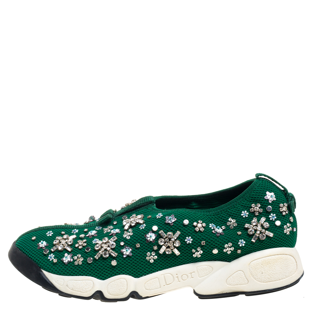 

Dior Green Mesh Fusion Low Top Sneakers Size